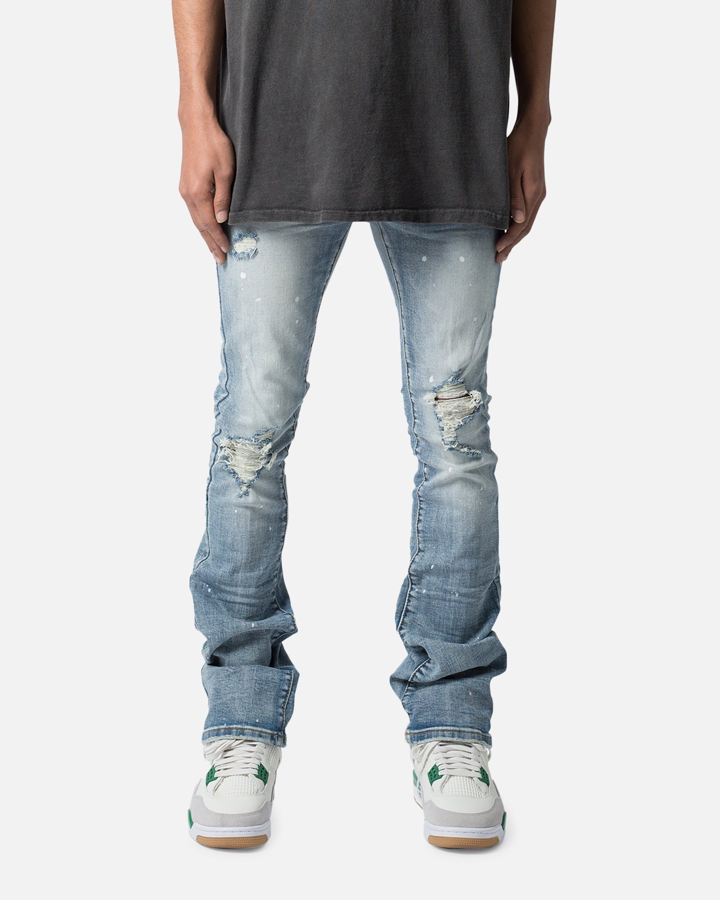 MNML X598 Pond Skinny Flare Denim Jeans Blue
