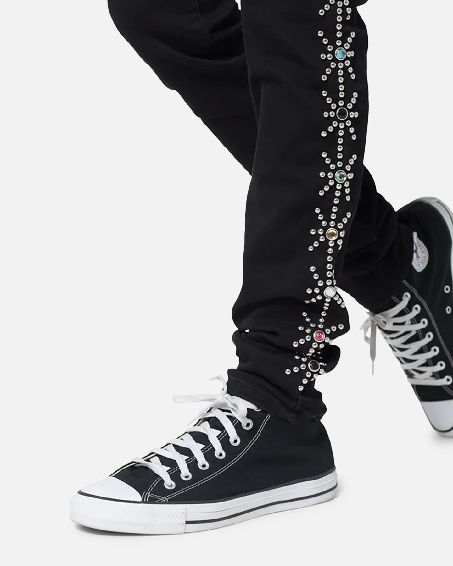 MNML X620 Studded Skinny Denim Jean Black