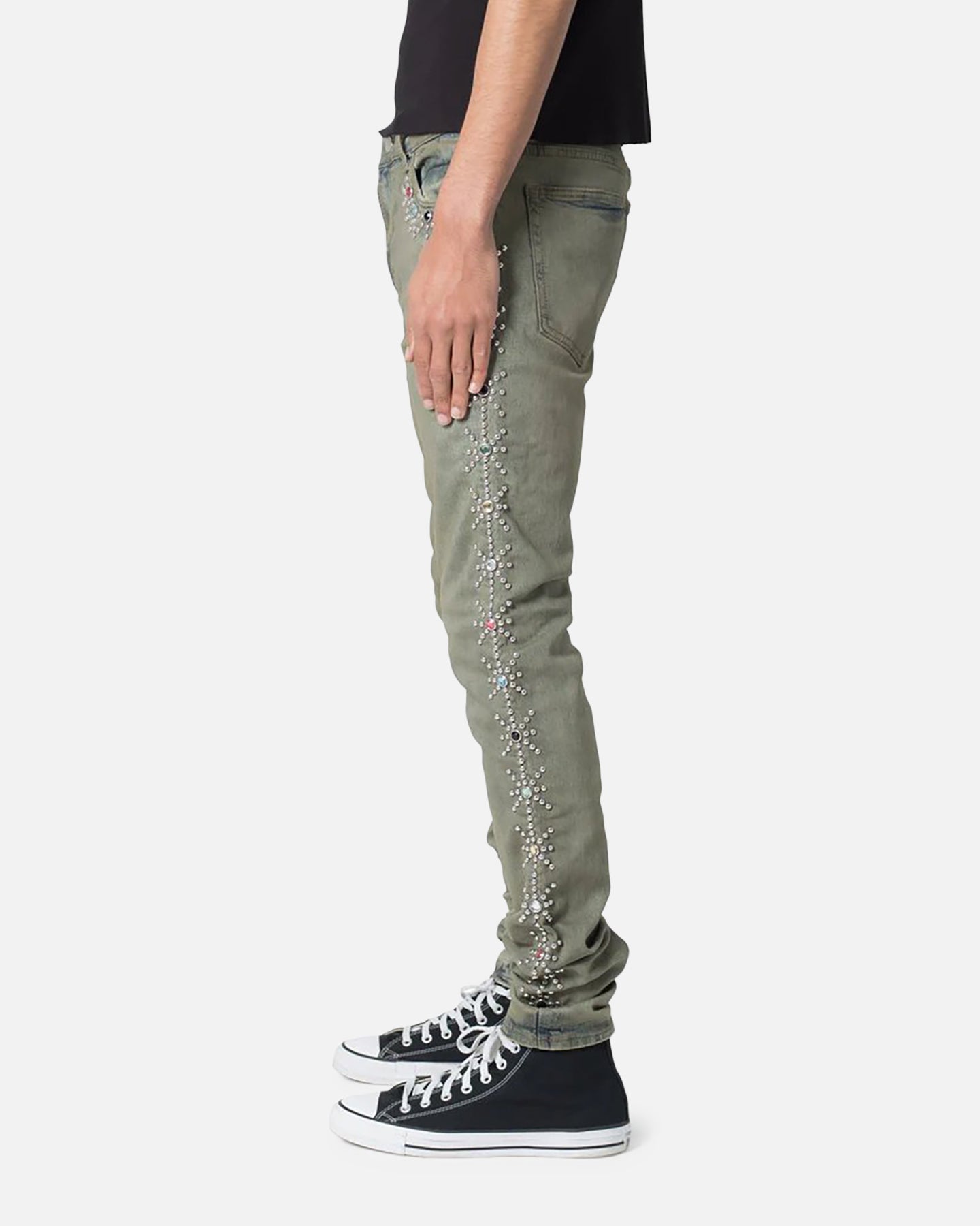 MNML X620 Studded Skinny Denim Jean Blue