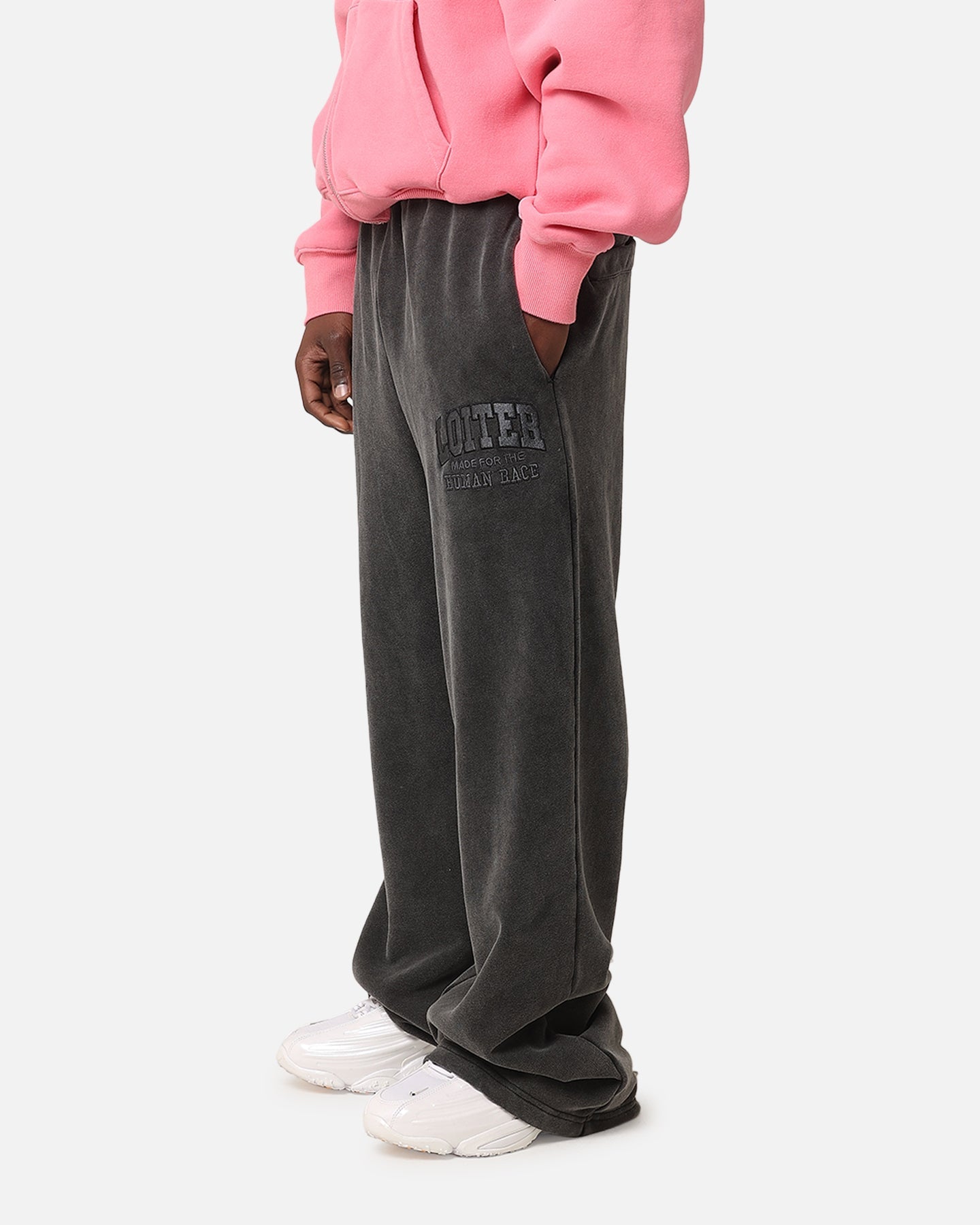 Loiter College Dropout Trackpants Washed Black