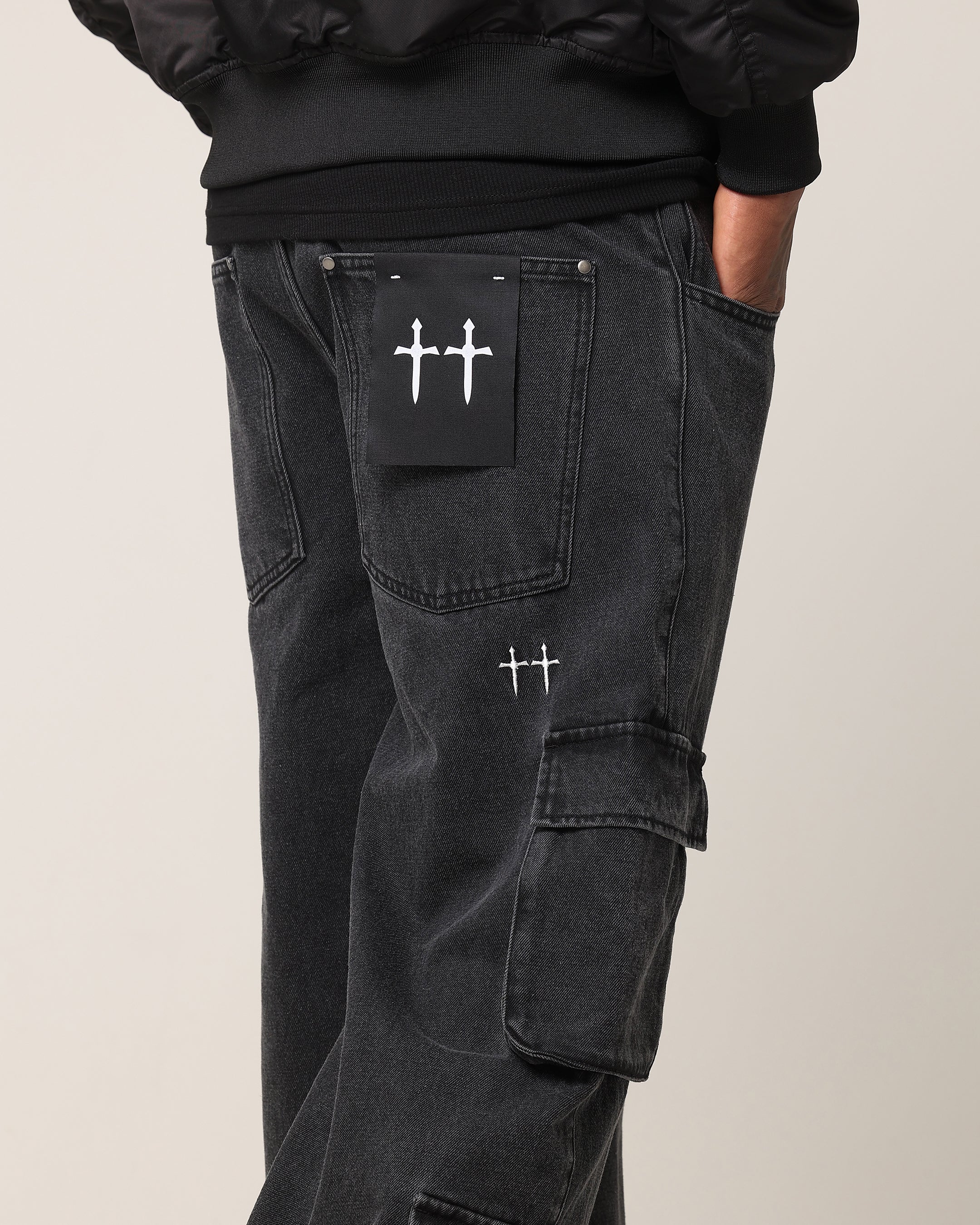 Saint Morta Baggy Workwear Jean Black Shadow