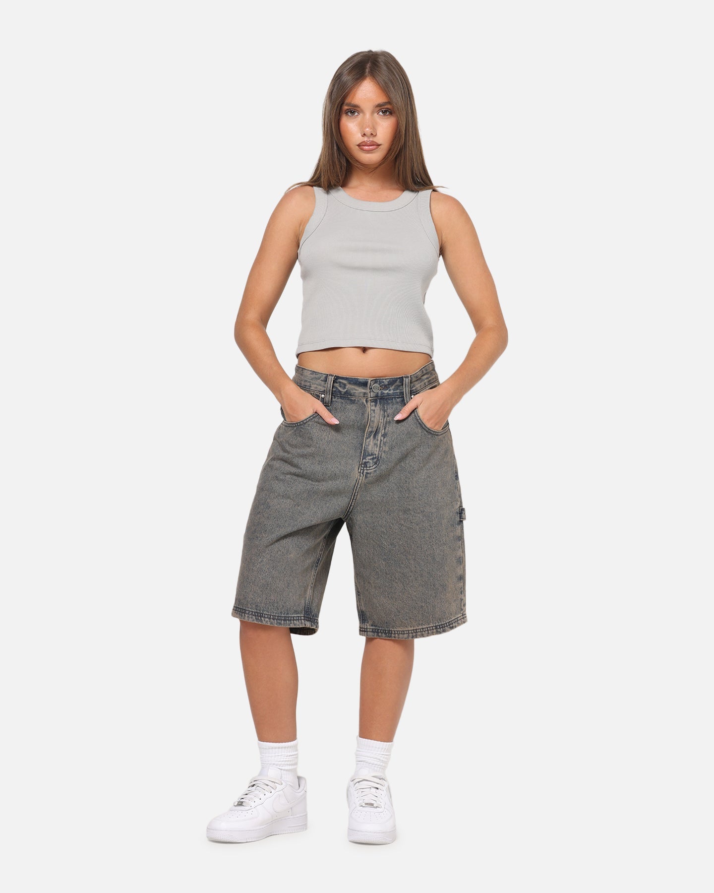 Carre Carpenter Jorts Washed Grey