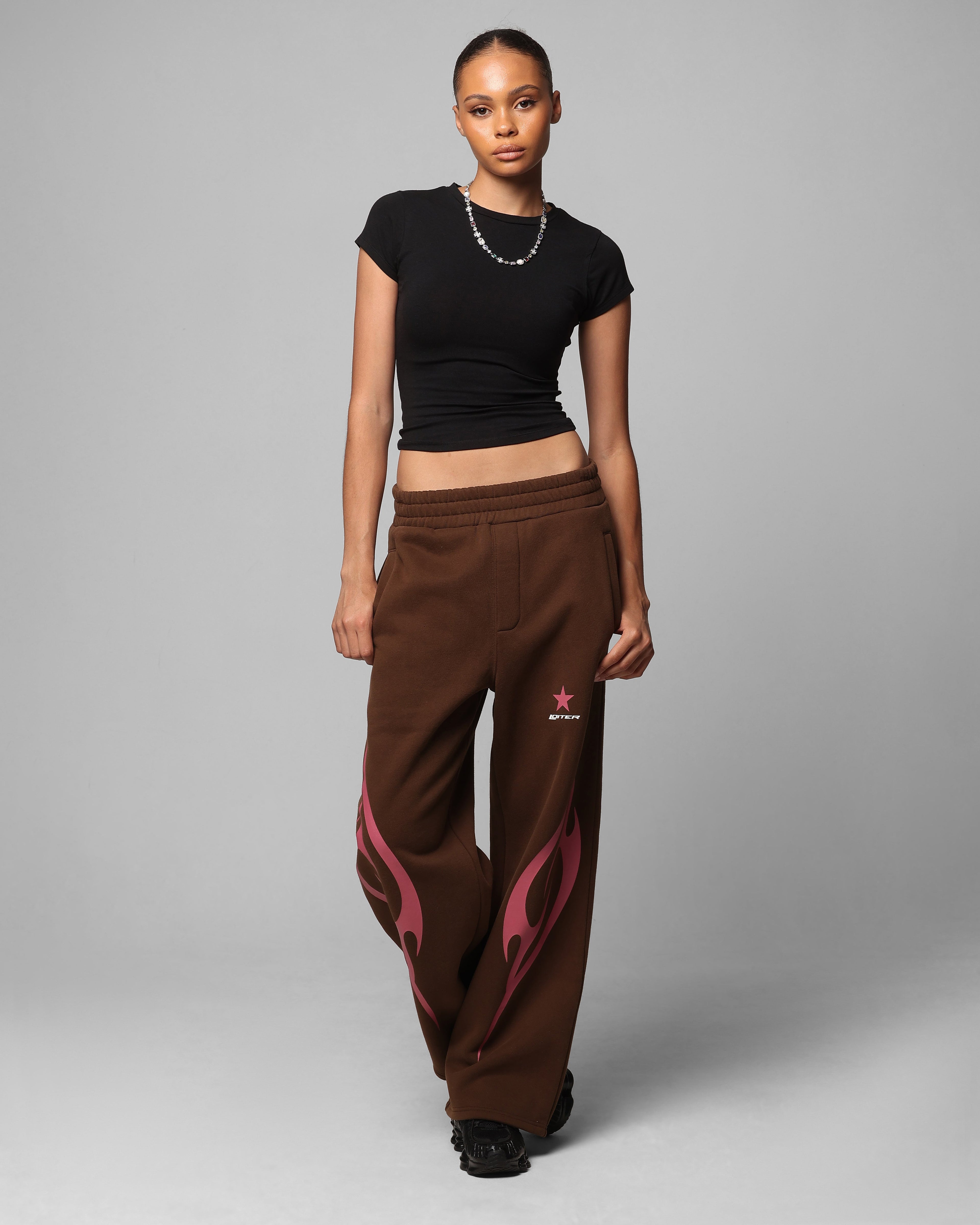 Loiter Cyber Sweat Pants Brown