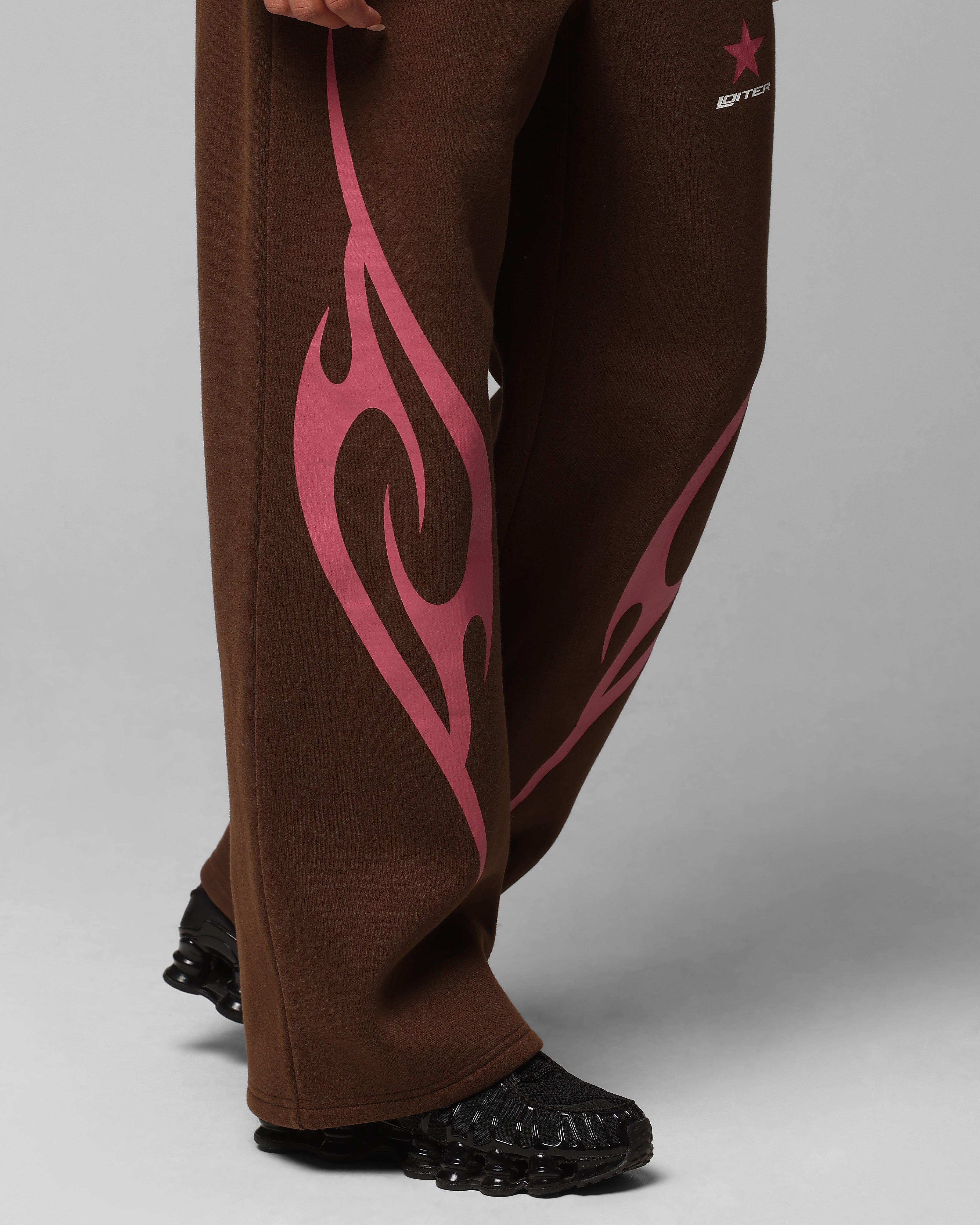 Loiter Cyber Sweat Pants Brown