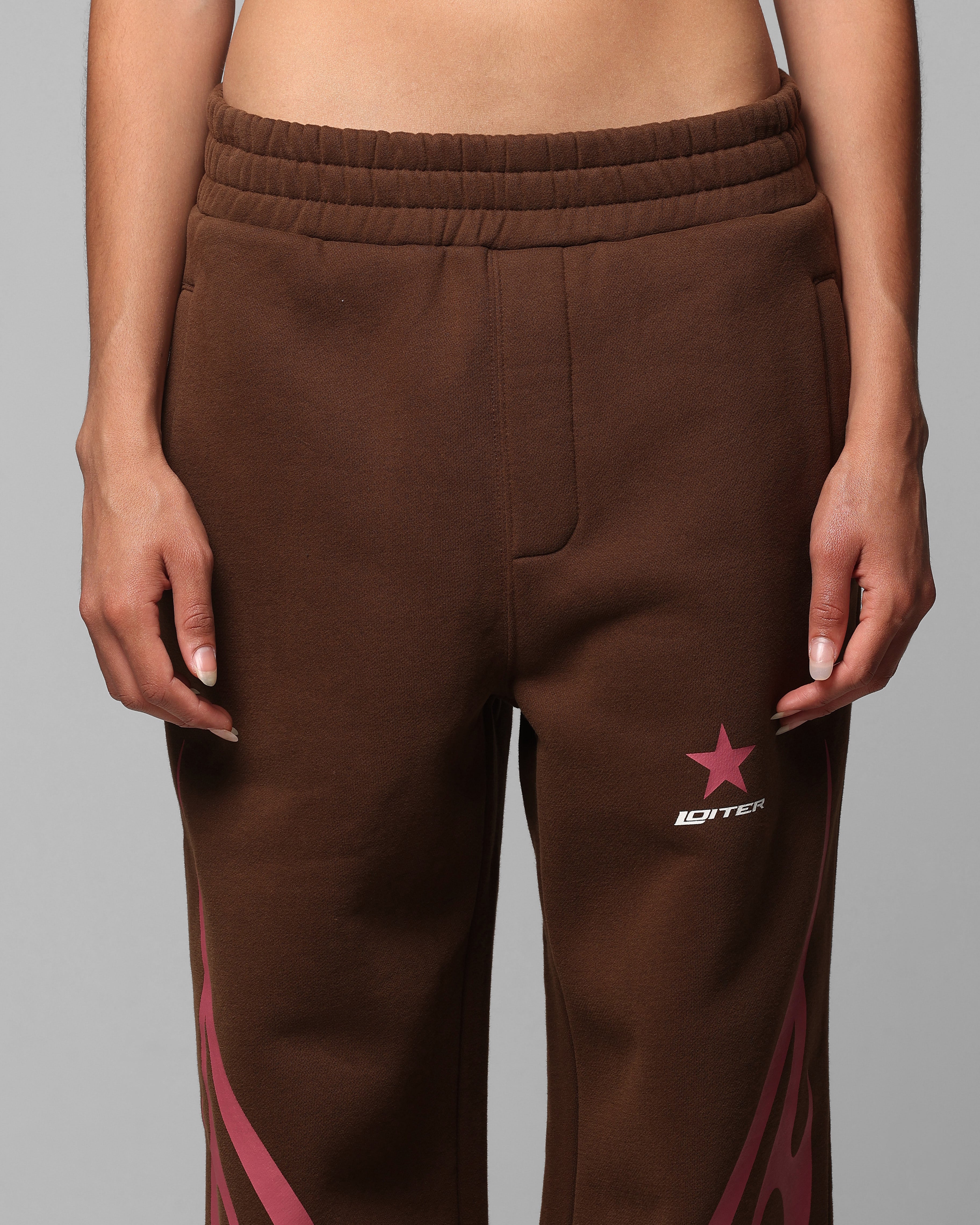 Loiter Cyber Sweat Pants Brown
