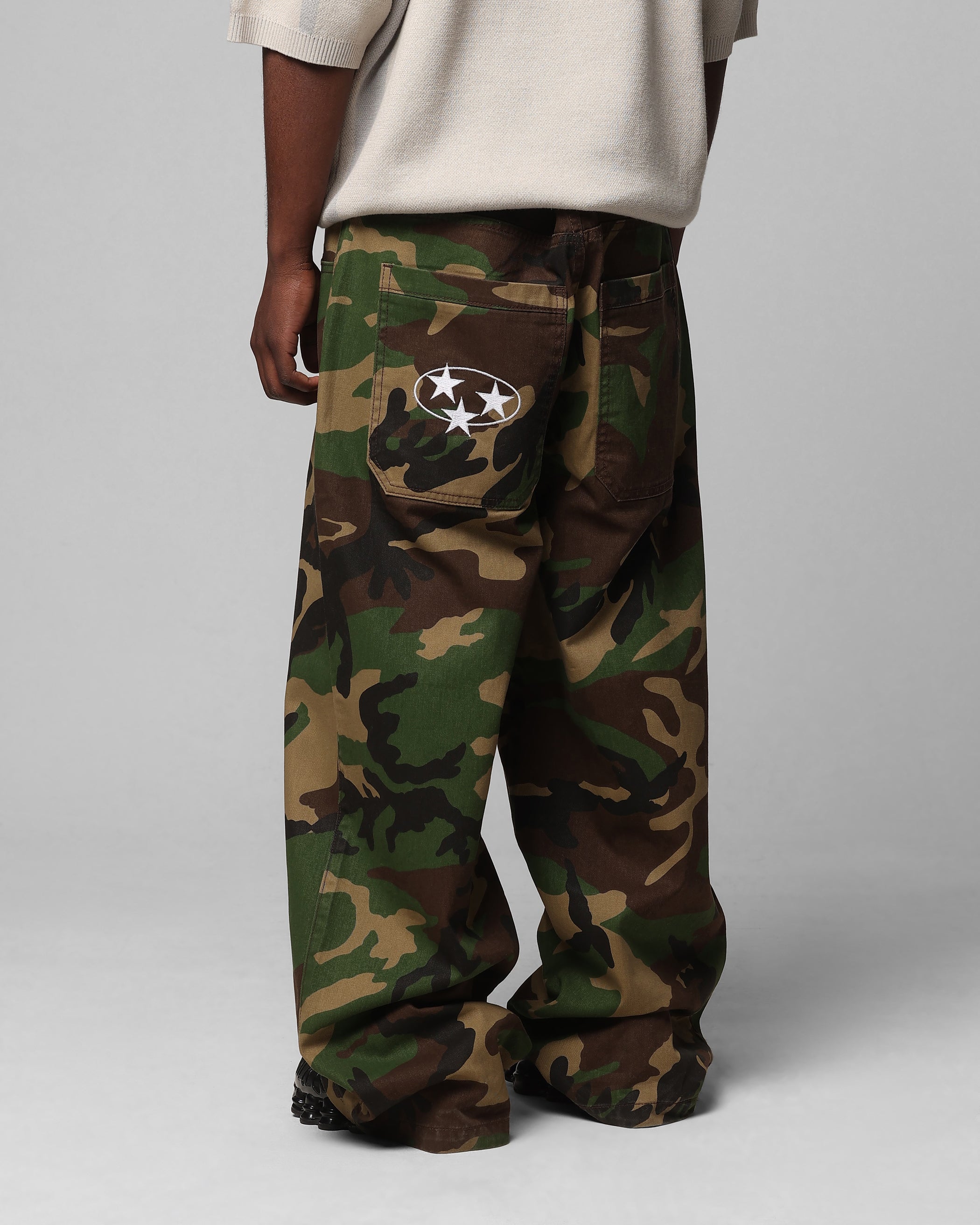Loiter Collateral Baggy Jeans Woodland Camo