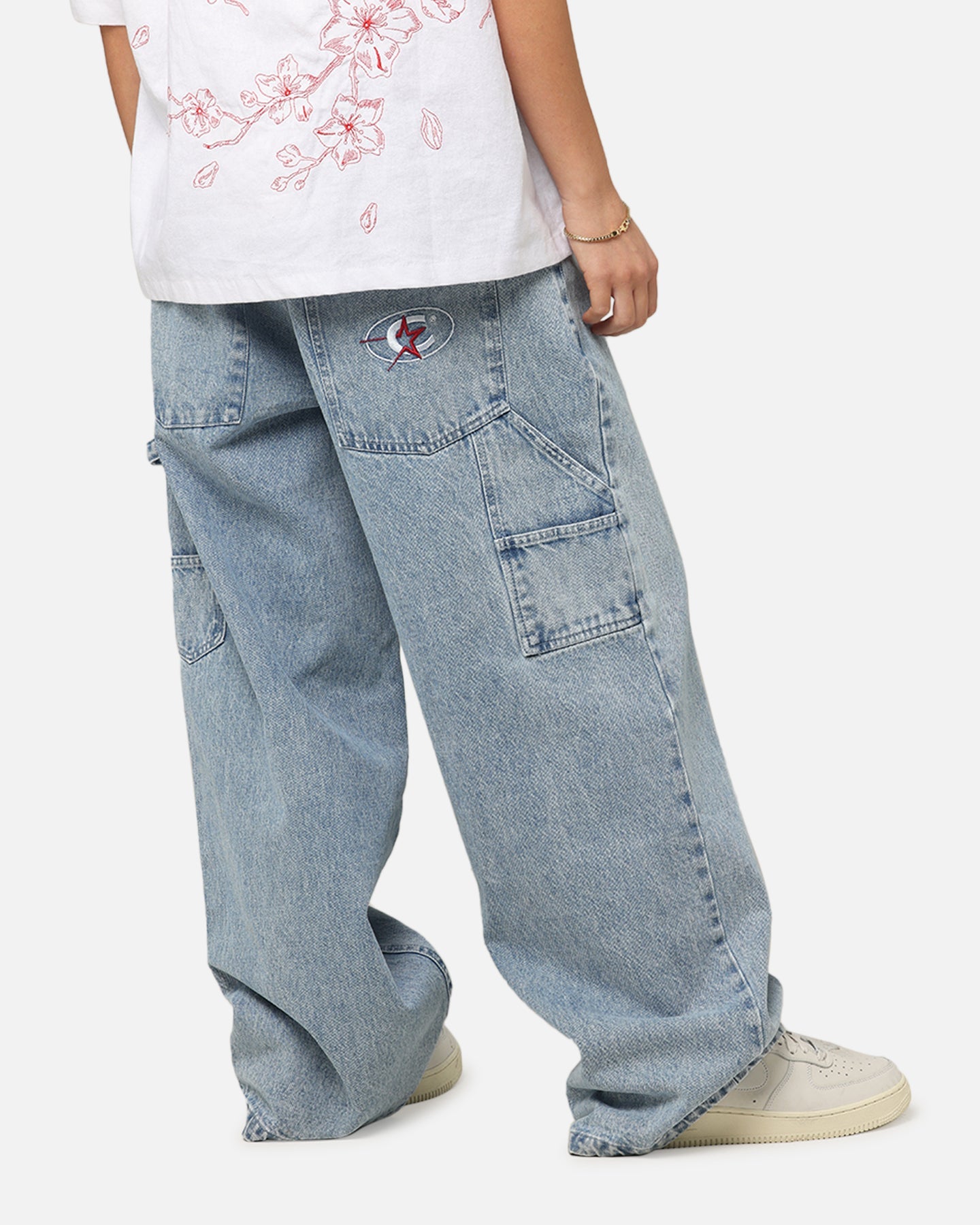 Carre Baggy Carpenter Jeans Light Blue Denim