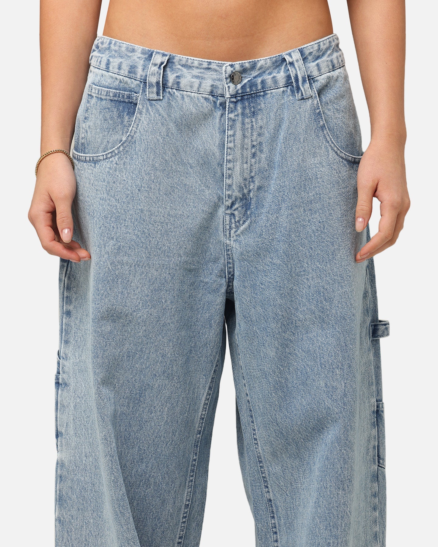 Carre Baggy Carpenter Jeans Light Blue Denim