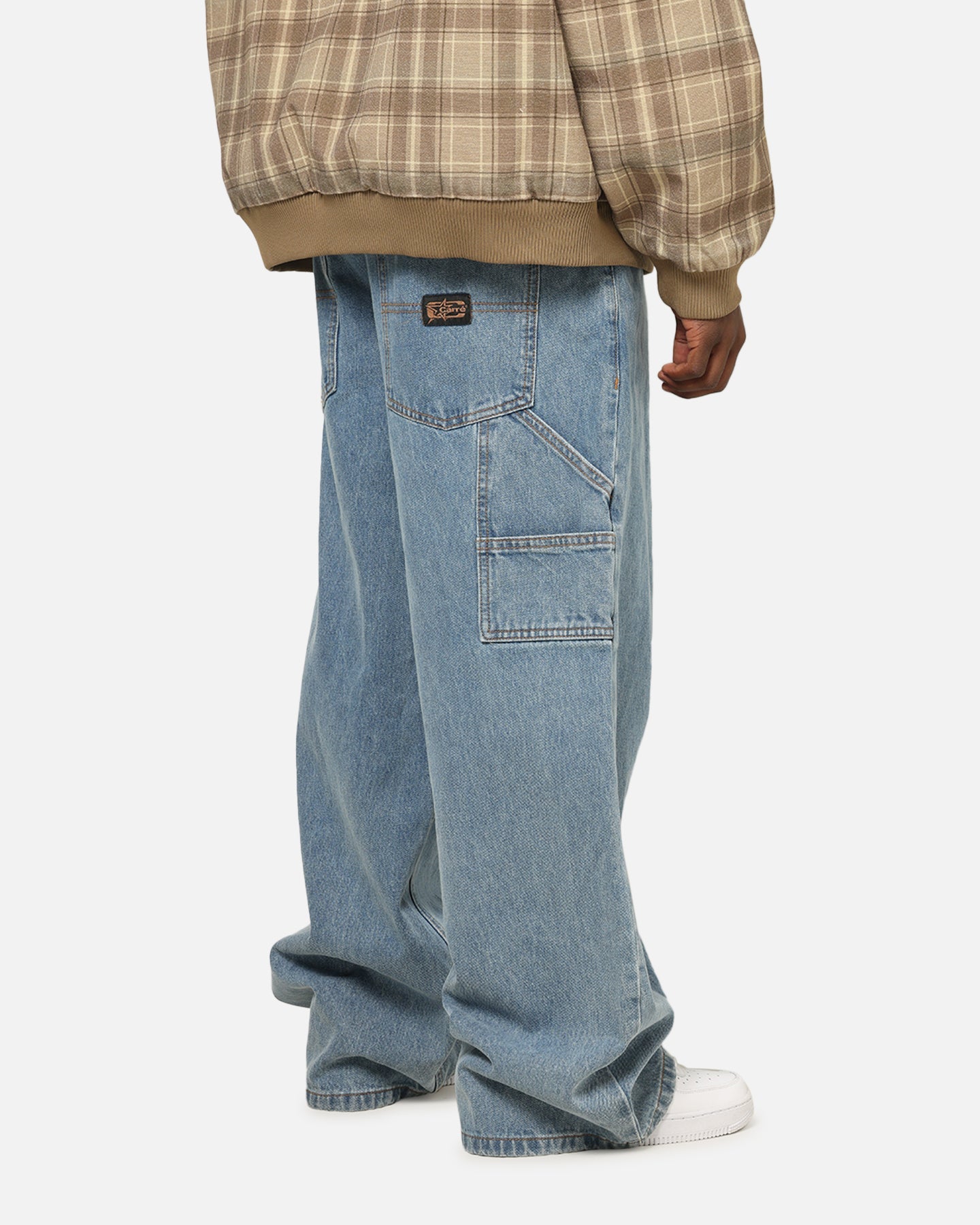 Carre Baggy Carpenter Jeans Mid Blue Denim