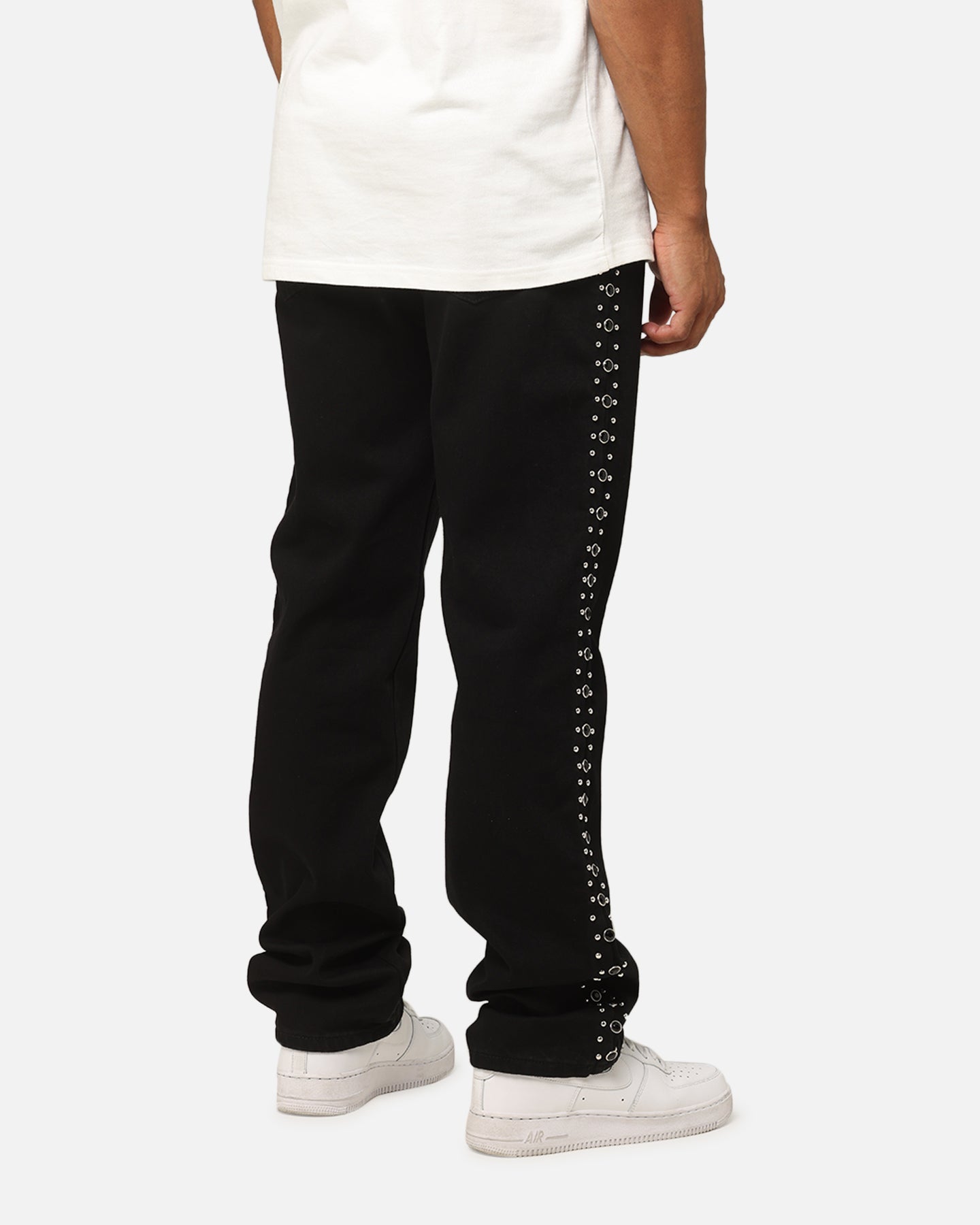 MNML V715 Out Studded Denim Jeans Black