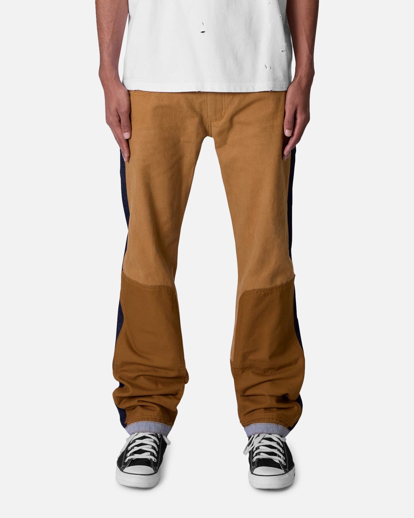 MNML V727 Mixed Canvas Baggy Denim Jeans Multi