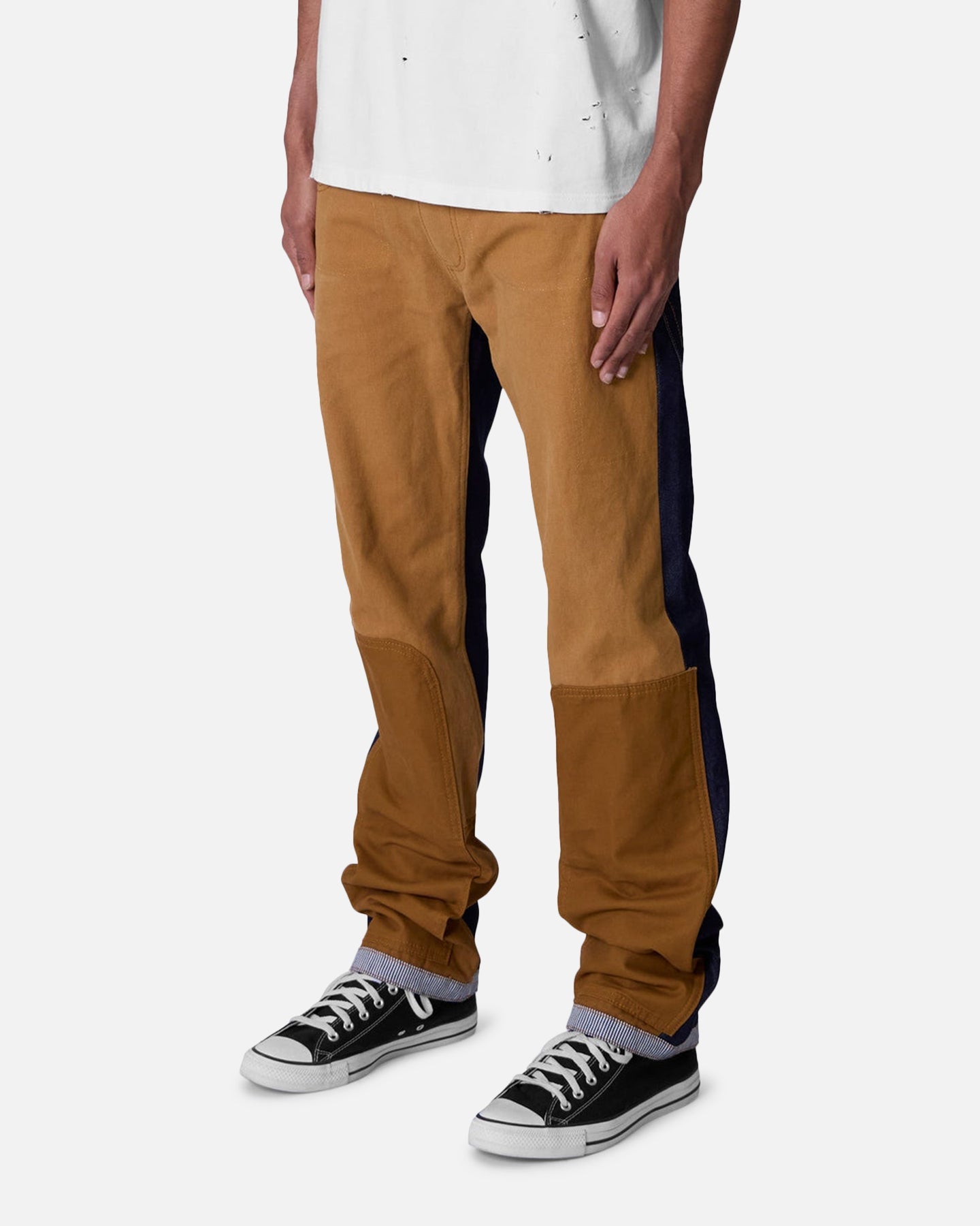 MNML V727 Mixed Canvas Baggy Denim Jeans Multi