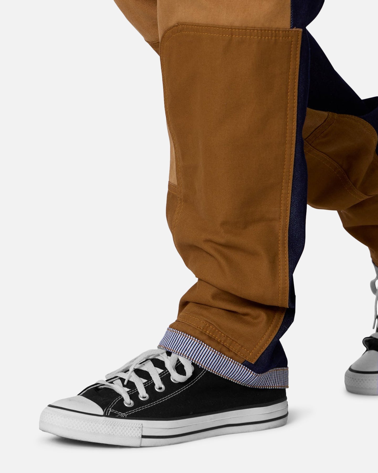 MNML V727 Mixed Canvas Baggy Denim Jeans Multi