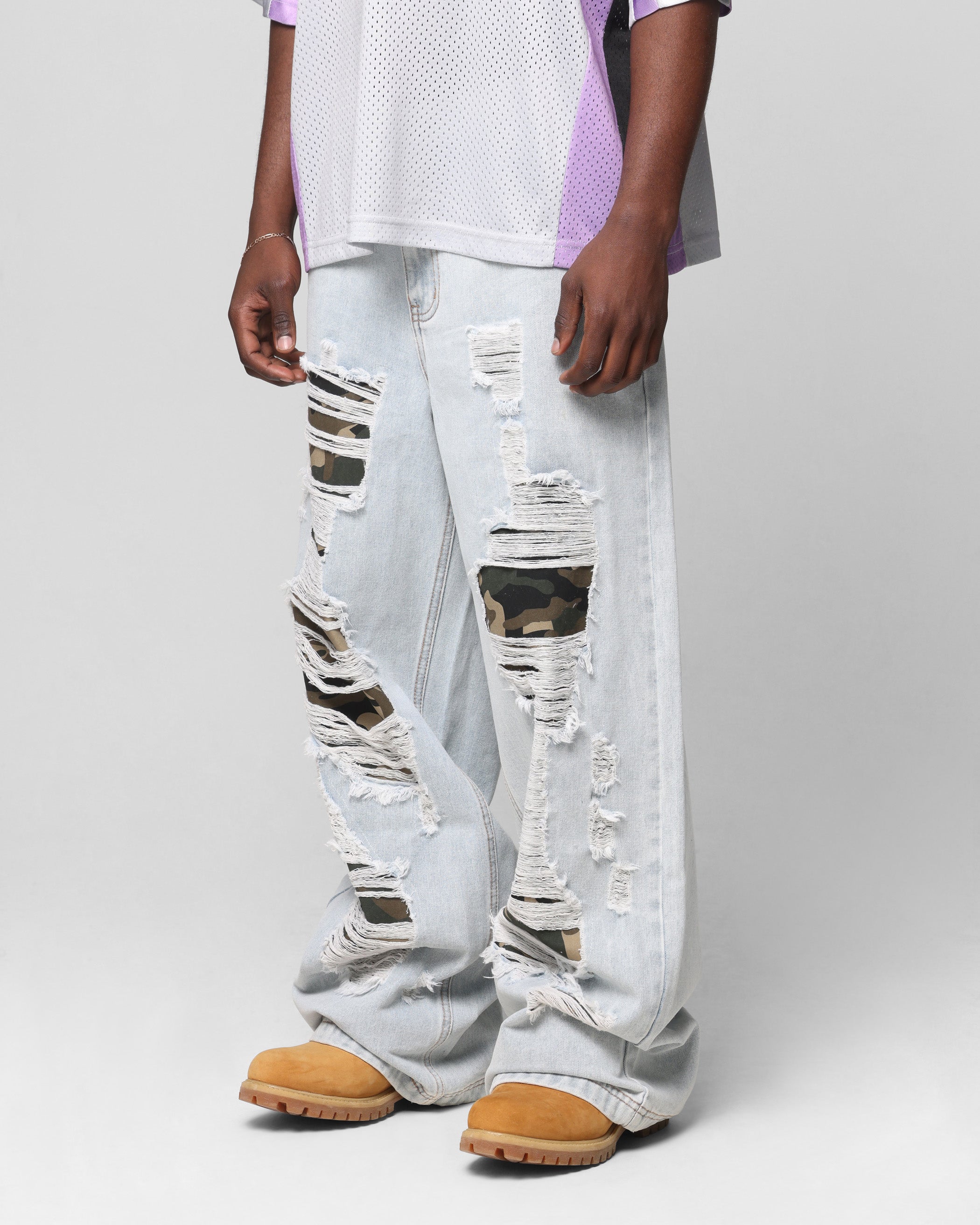 Loiter Collateral Distressed Jeans Denim Camo