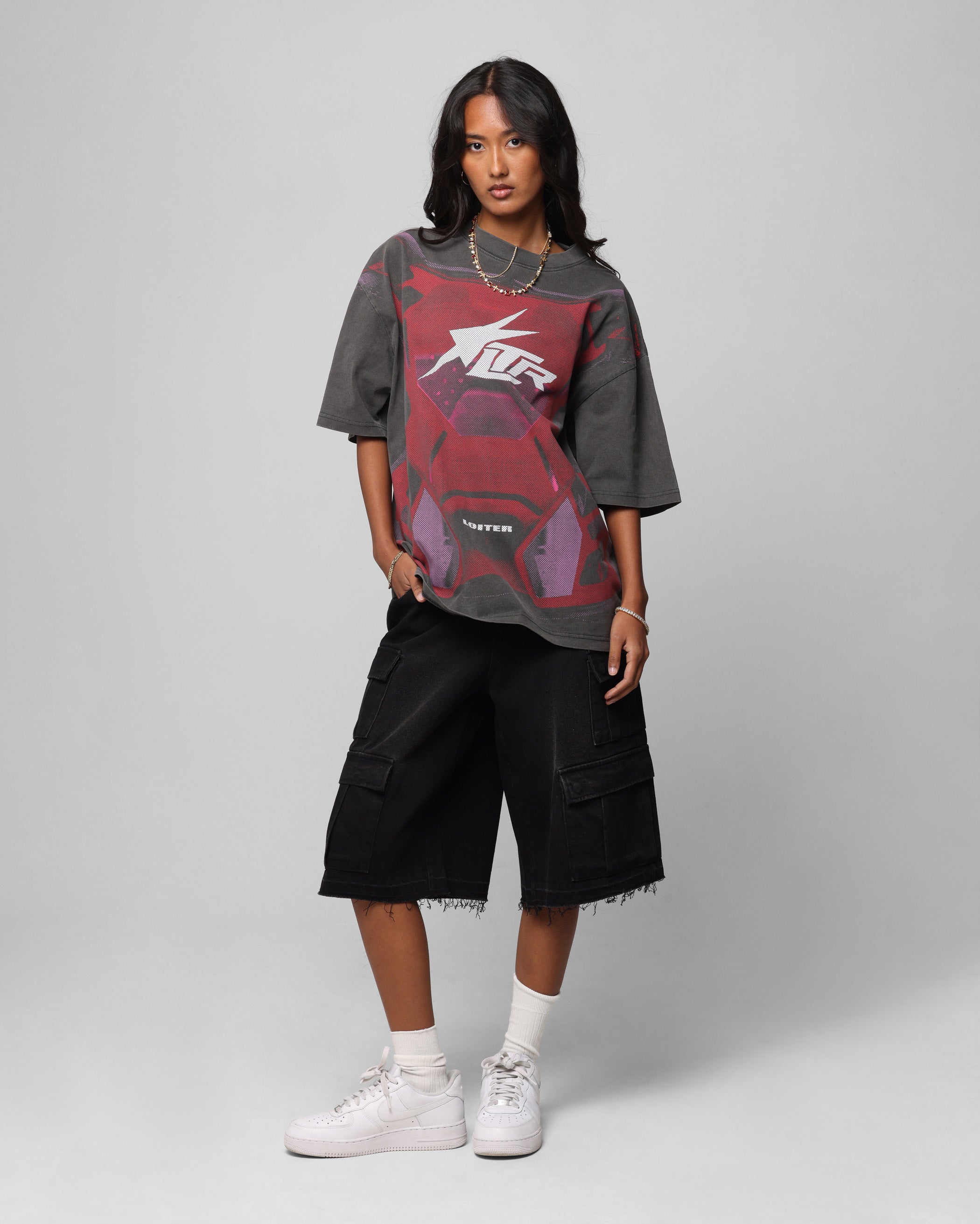 Loiter 3 Quarter Pants Washed Black