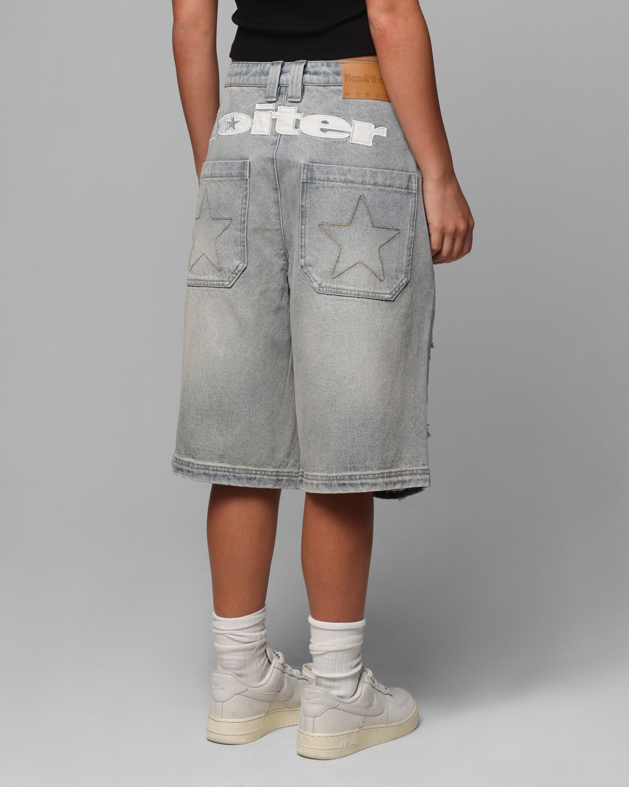 Loiter Collateral Distressed Jorts Vintage Blue