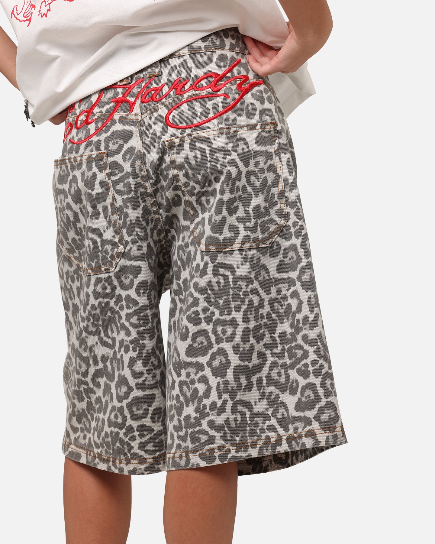 Ed Hardy Women's Leopard Jorts Leopard