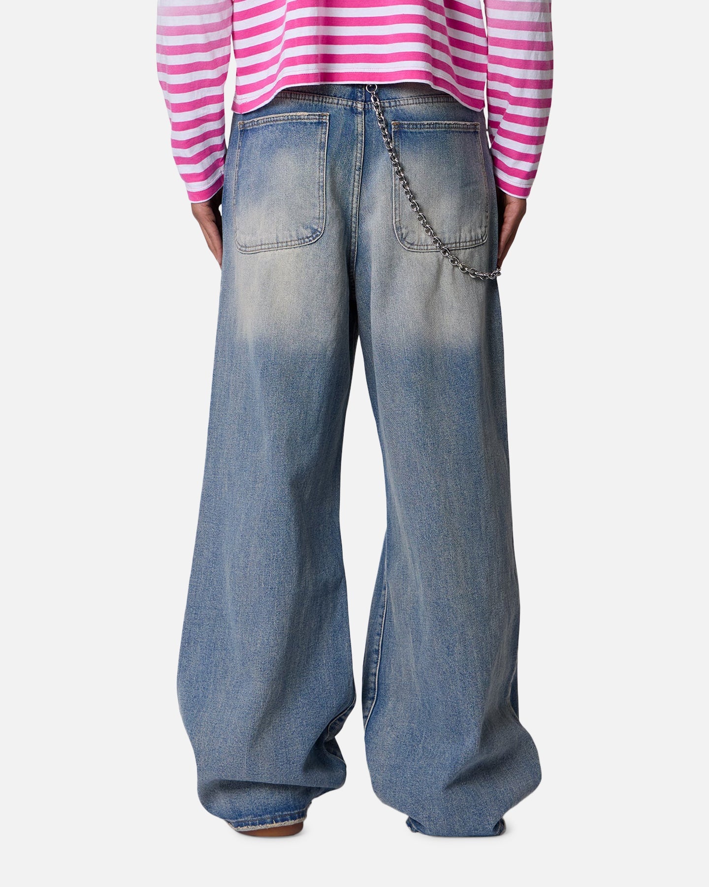 MNML Rave Distressed Jeans Vintage Blue