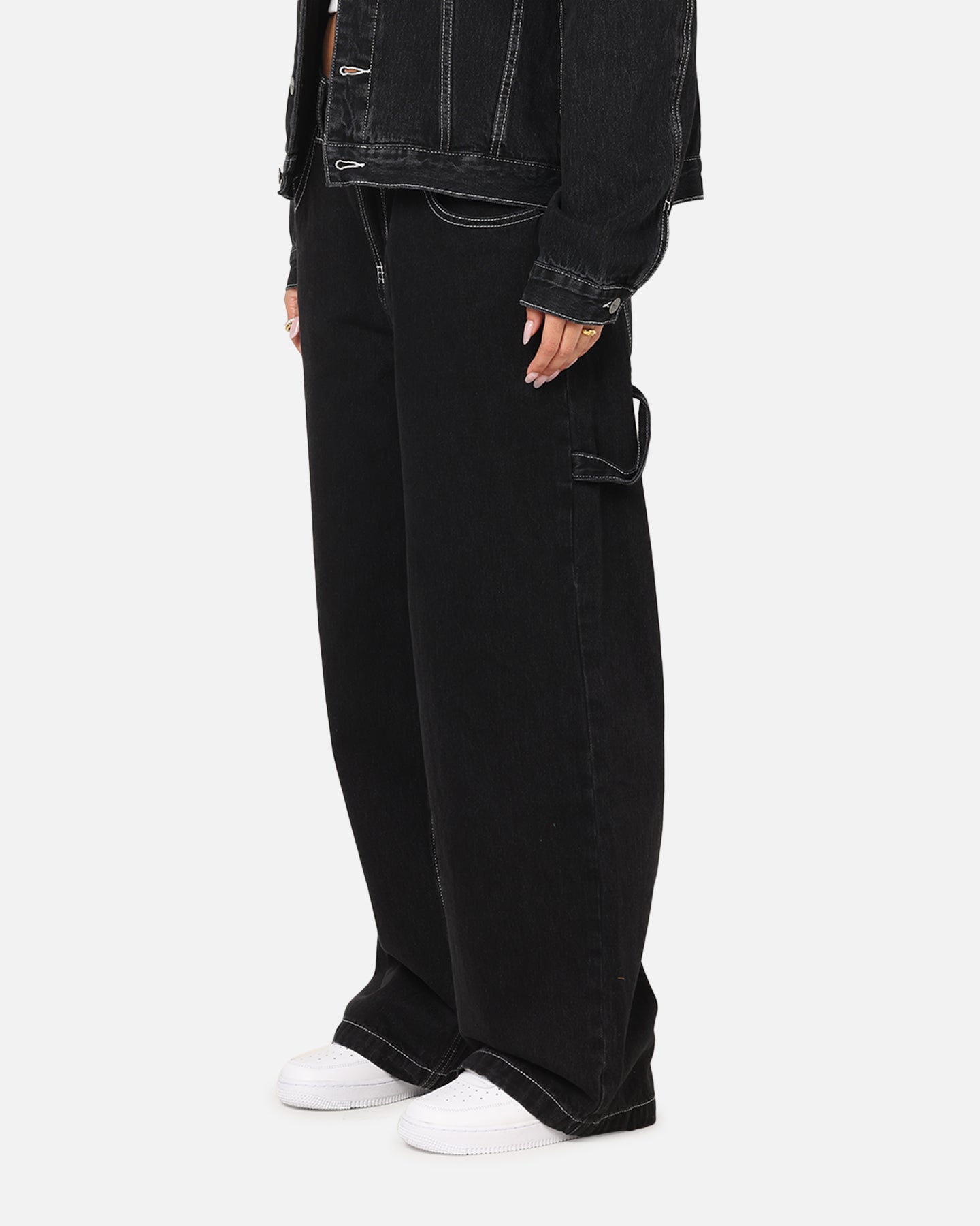 Saint Morta Amplus Fray Carpenter Jeans Contrast Black