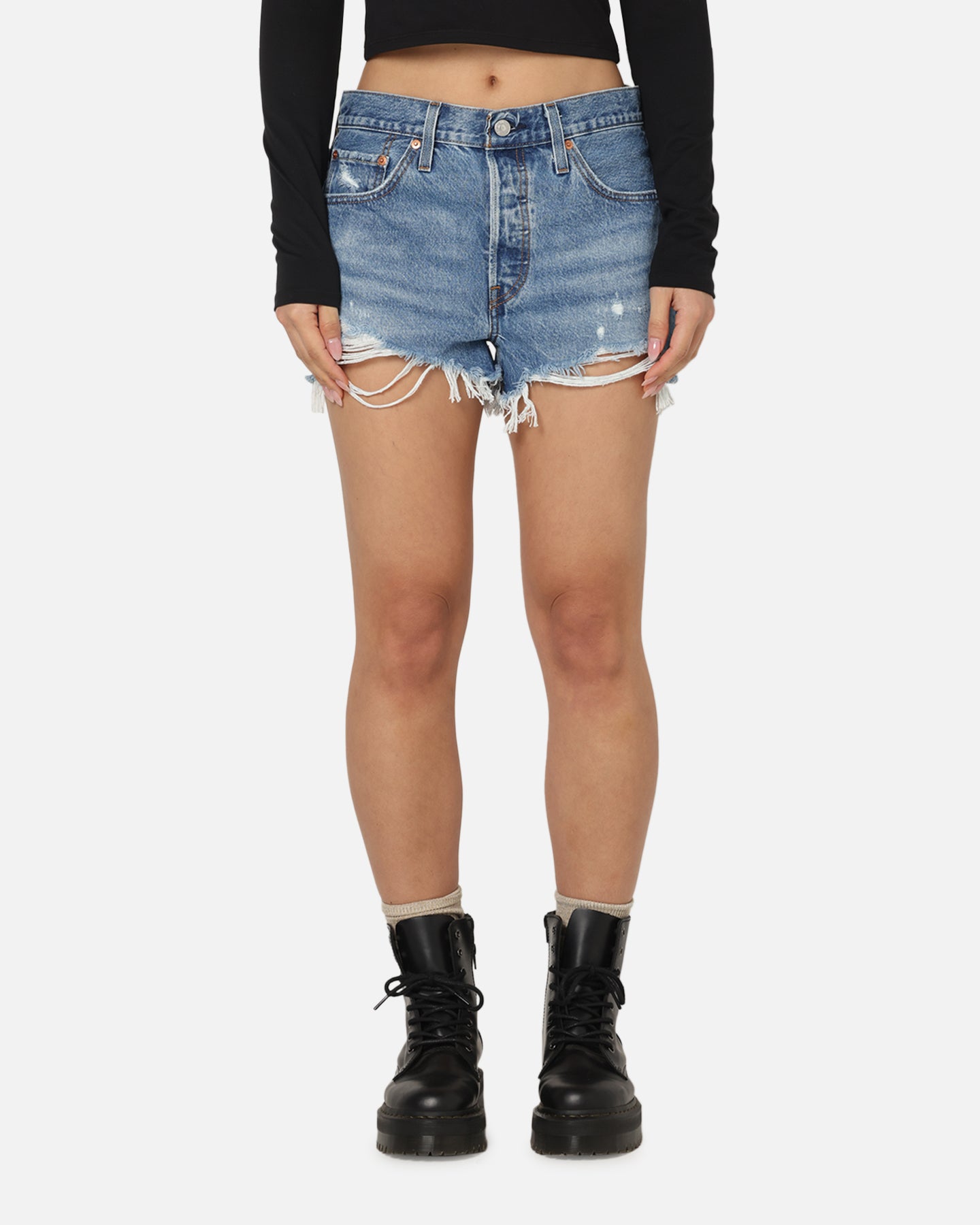 Levi Strauss And Co Women's 501® Original Denim Shorts Blue