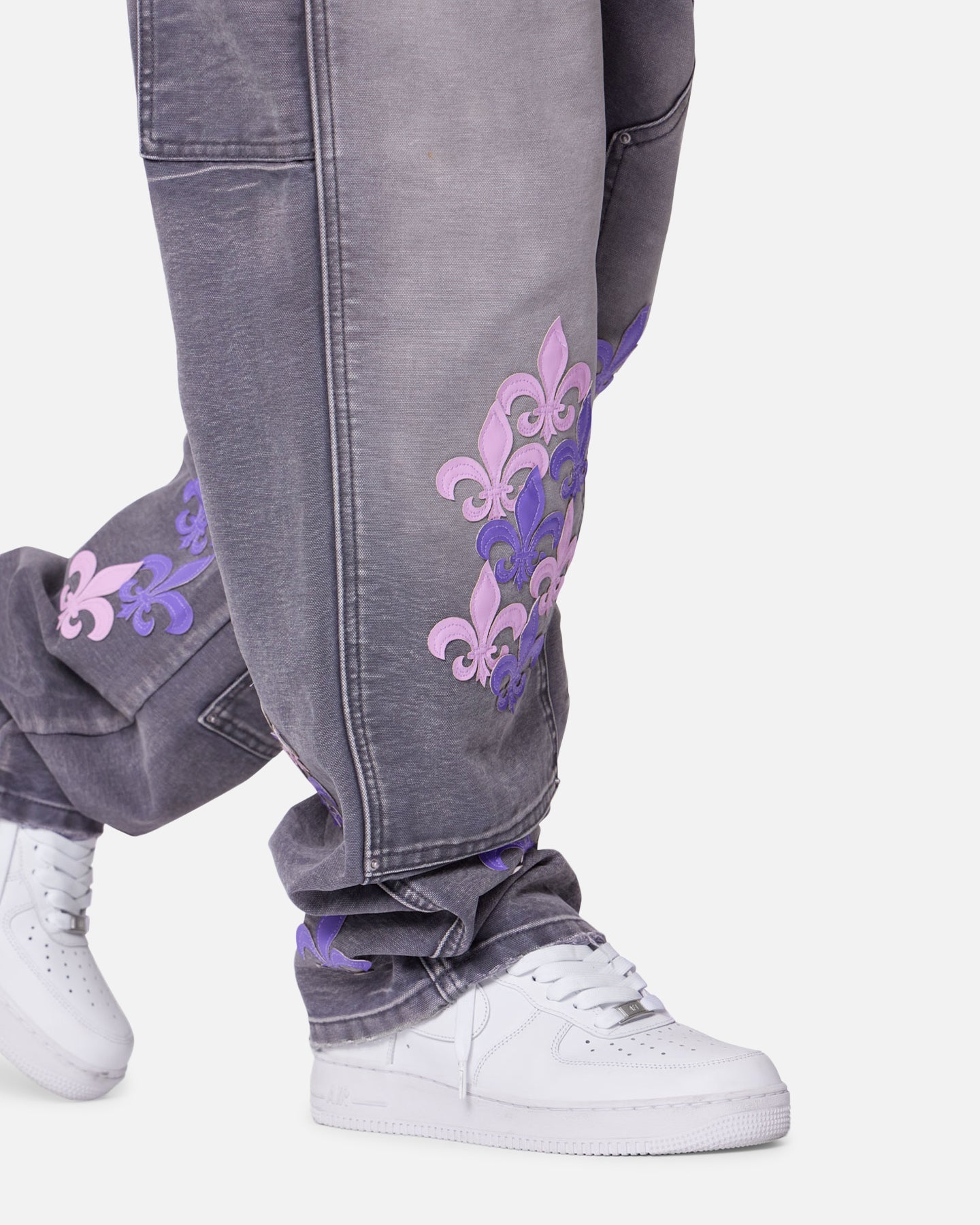 MNML Ultra Baggy Fleur Carpenter Pants Grey