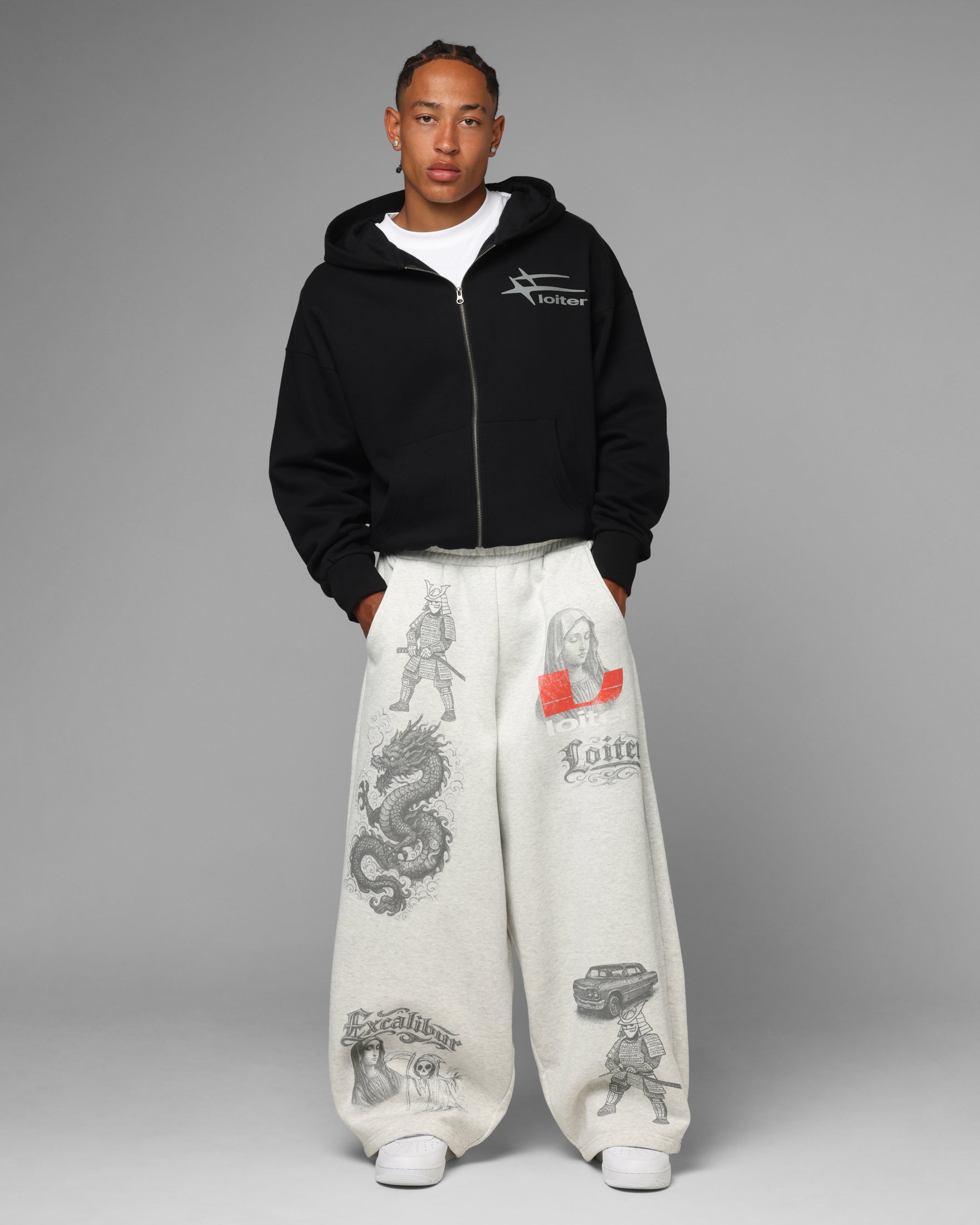 Loiter Holy Flame Sweatpants Grey