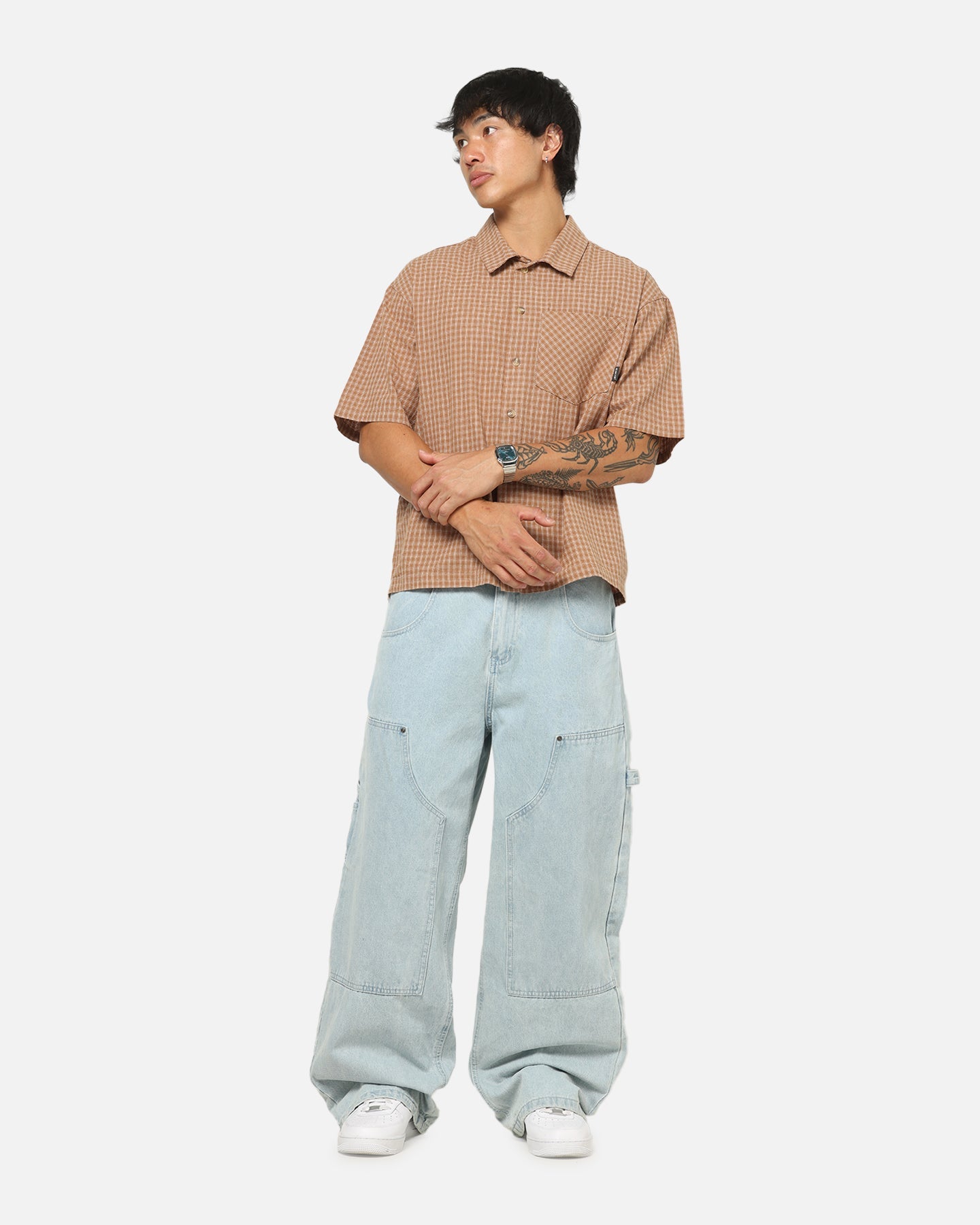 Carre Baggy Work Jeans Light Blue Wash
