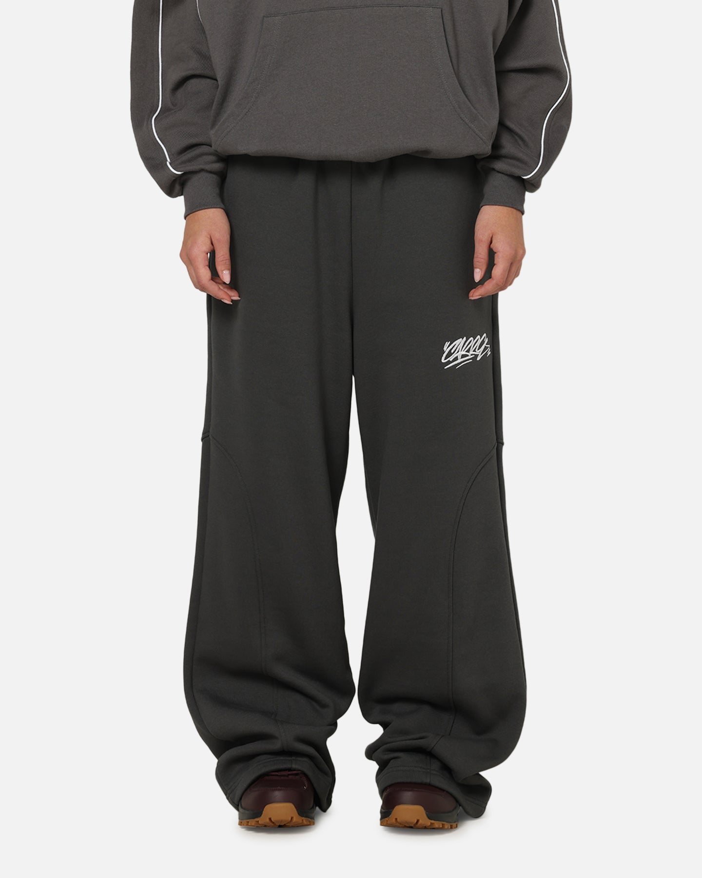 Carre Off Grid Panelled Trackpants Dark Grey