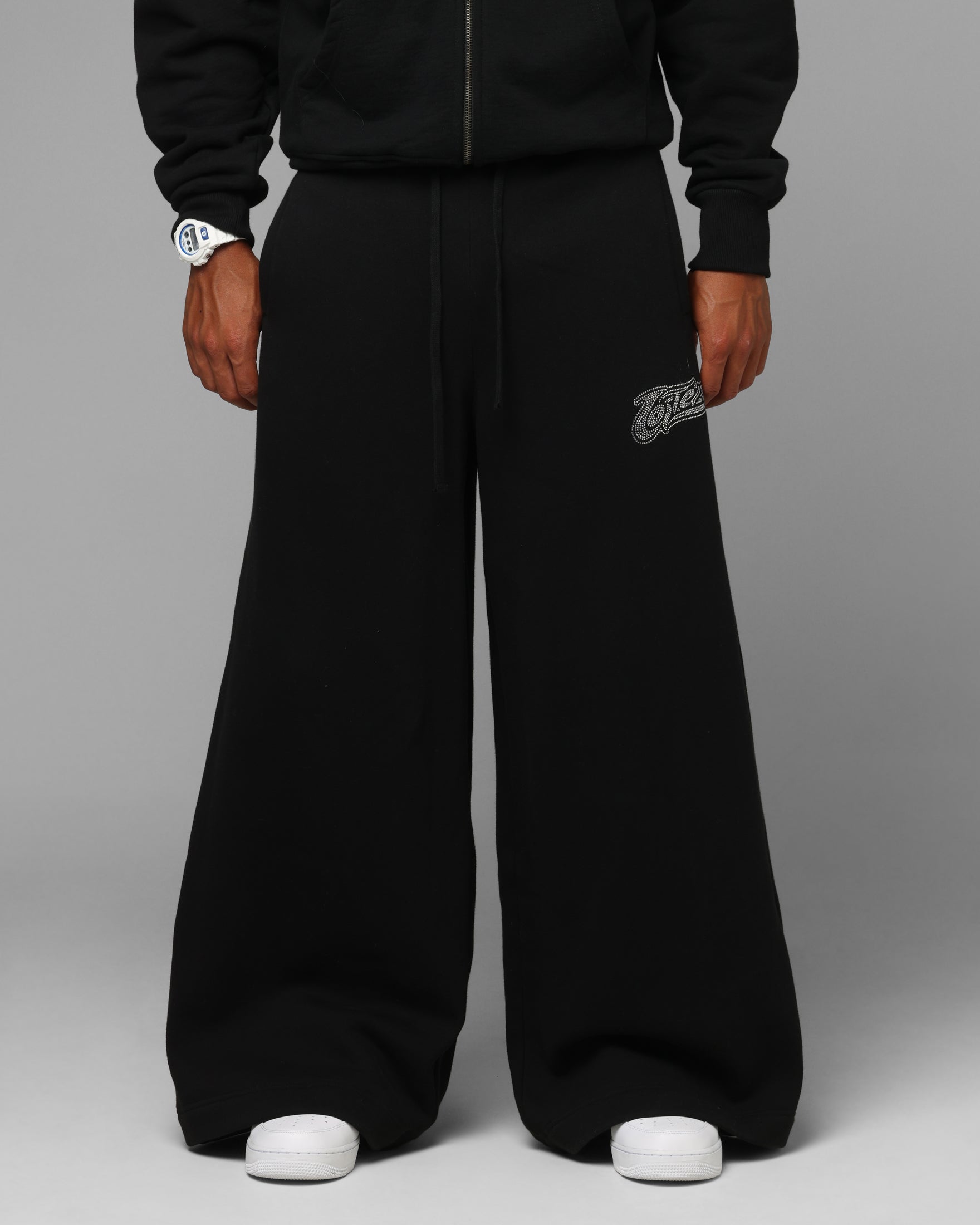 Loiter Silicone Ultra Wide Sweatpants Black