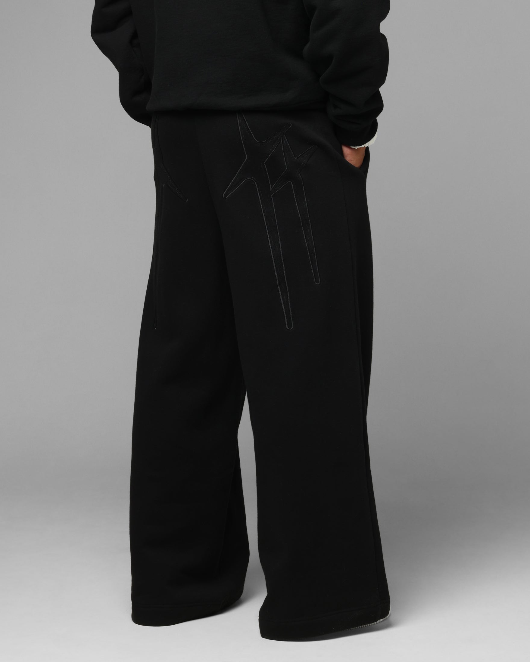Loiter Silicone Ultra Wide Sweatpants Black