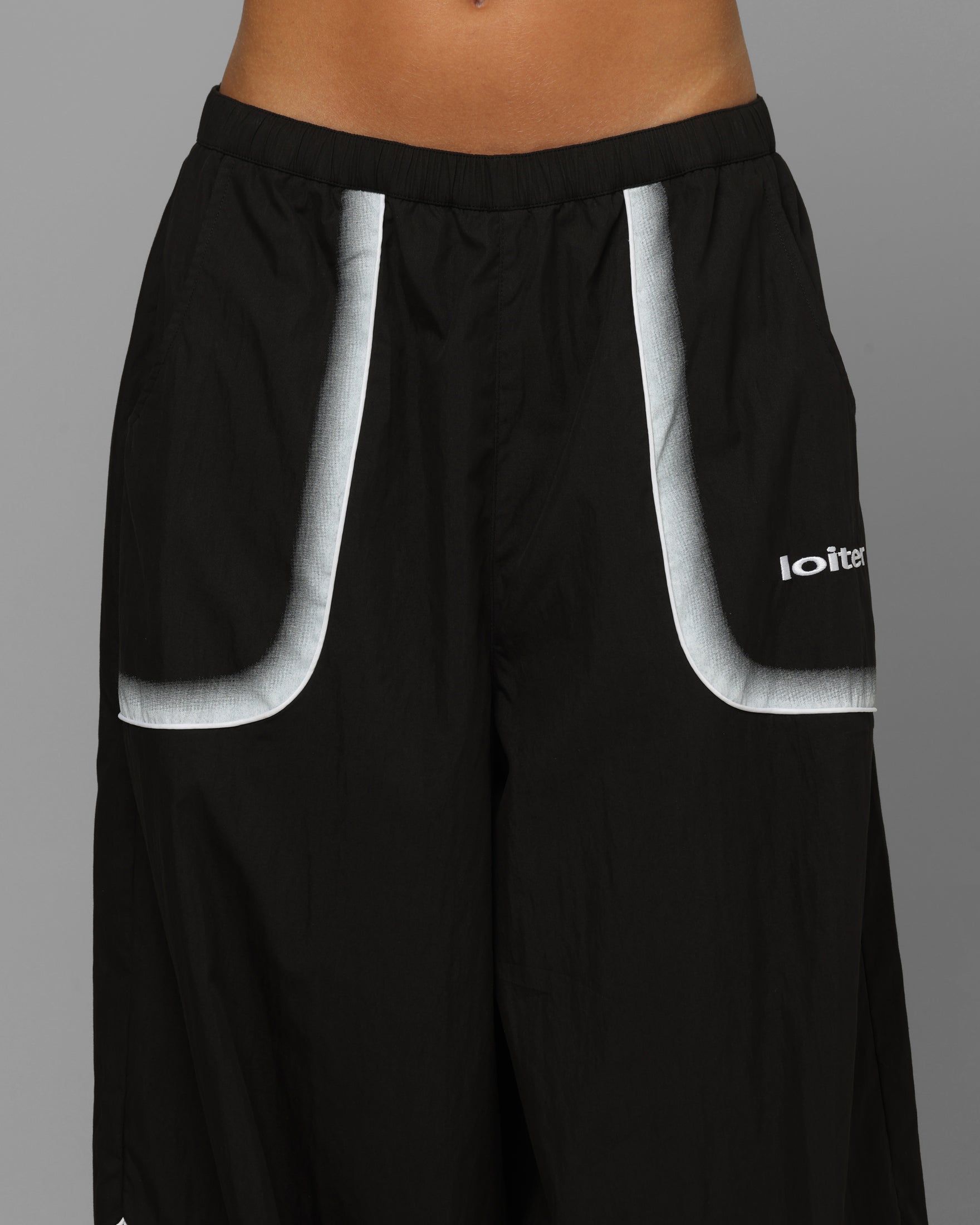 Loiter Spray Day Trackpants Black