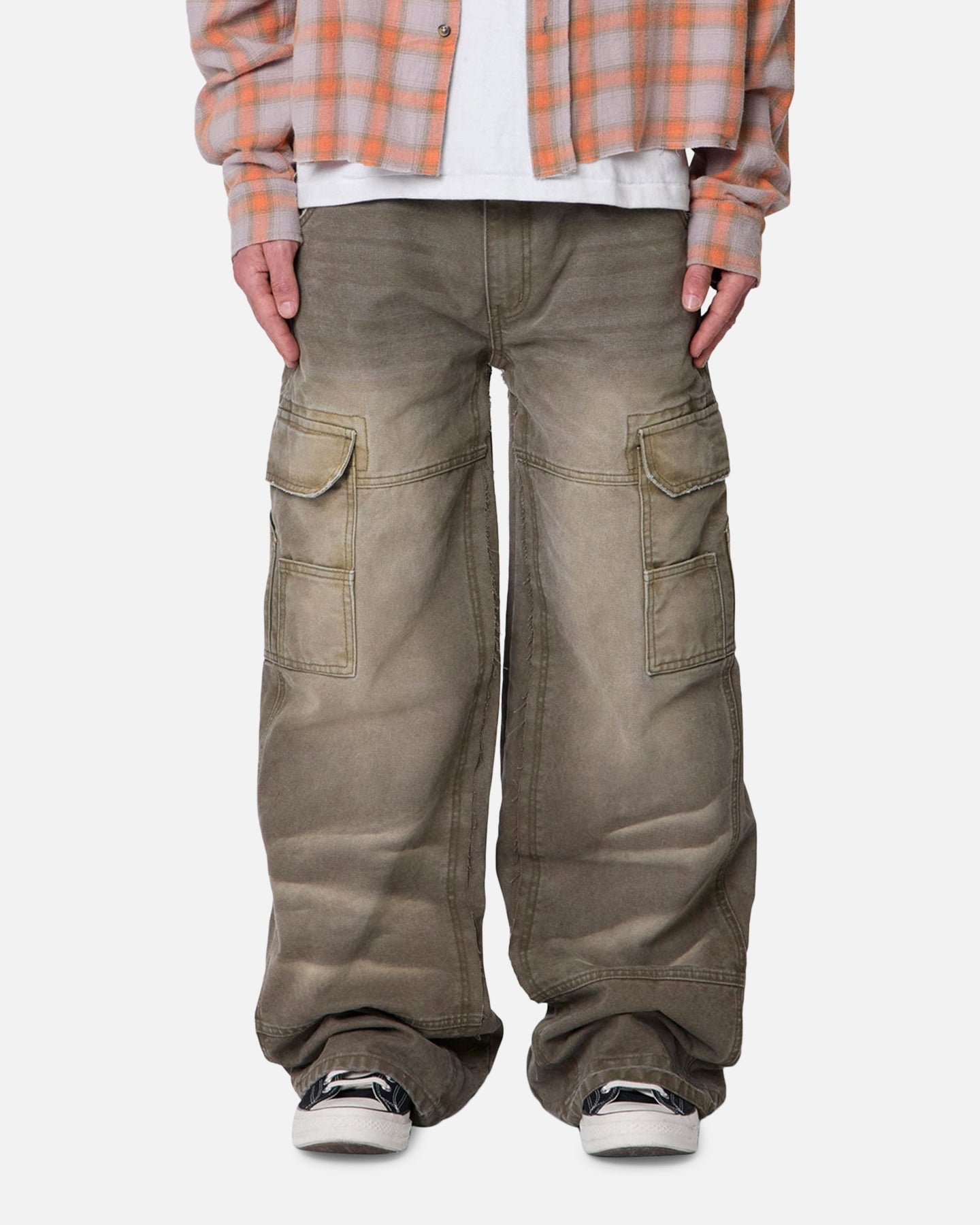 MNML Double Knee Cargo Pants Olive