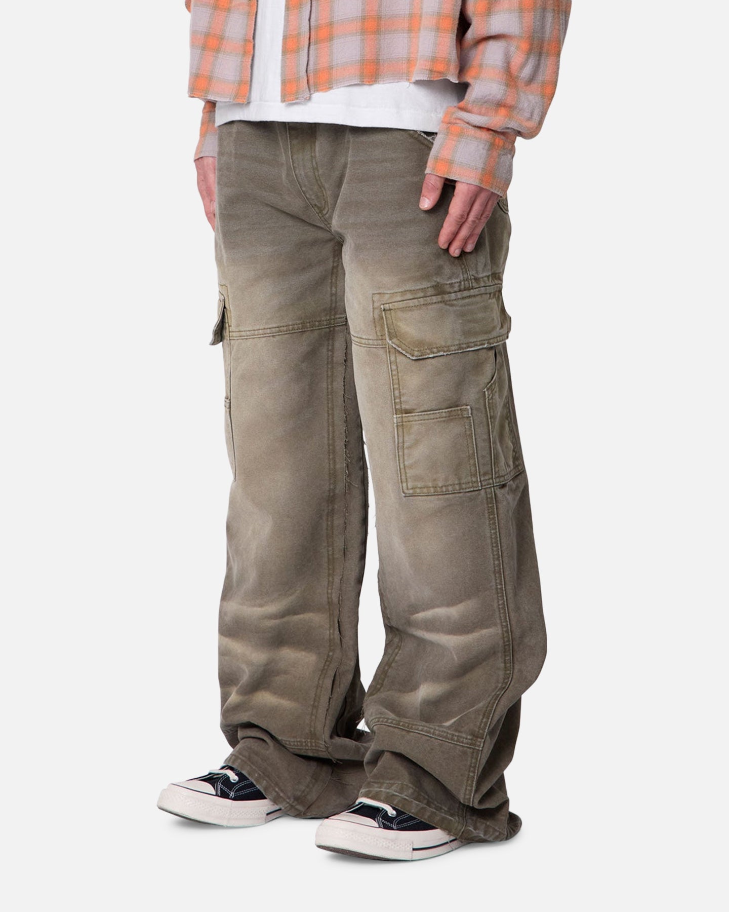MNML Double Knee Cargo Pants Olive