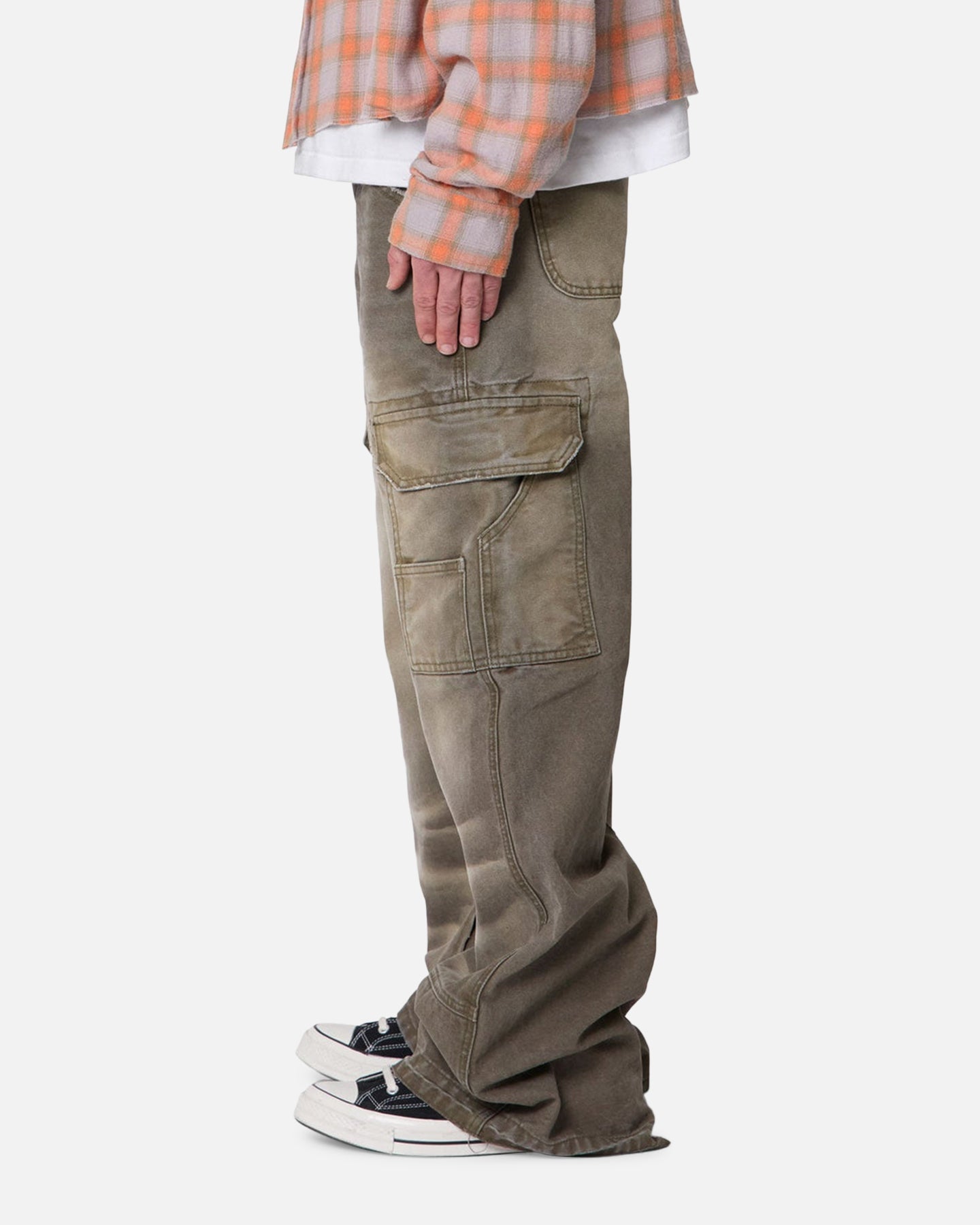 MNML Double Knee Cargo Pants Olive