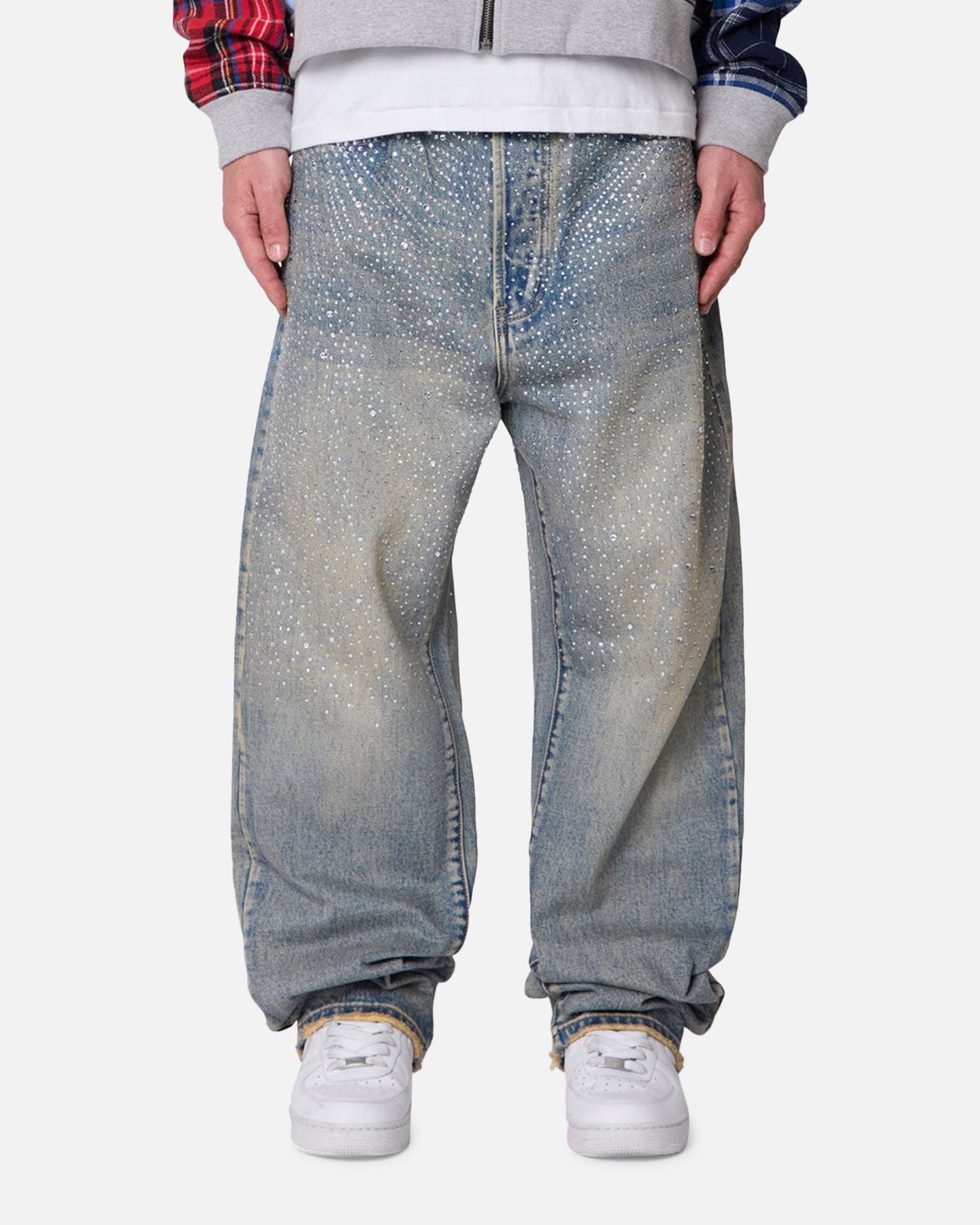 MNML Ultra Baggy Gem Denim Jeans Blue