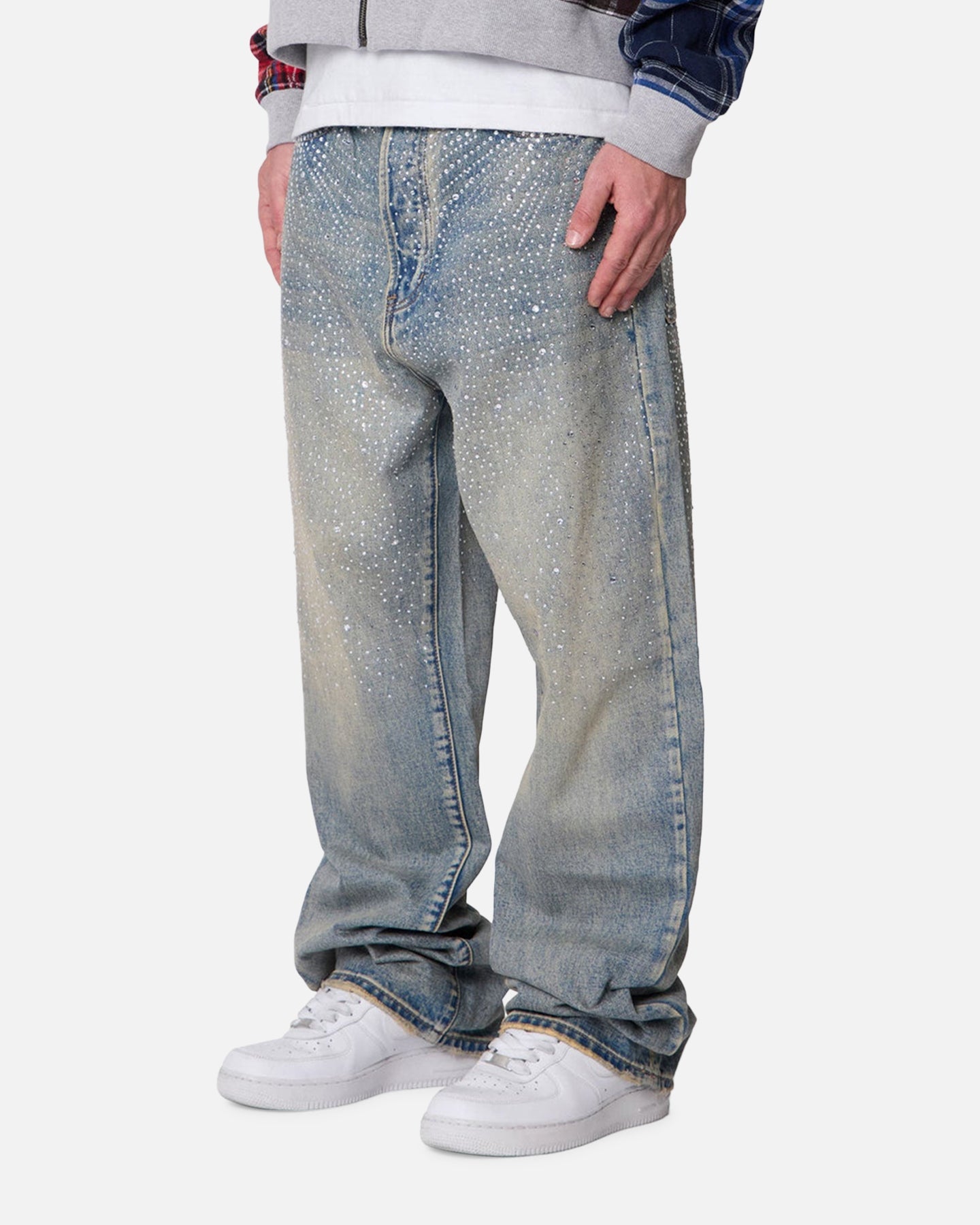 MNML Ultra Baggy Gem Denim Jeans Blue