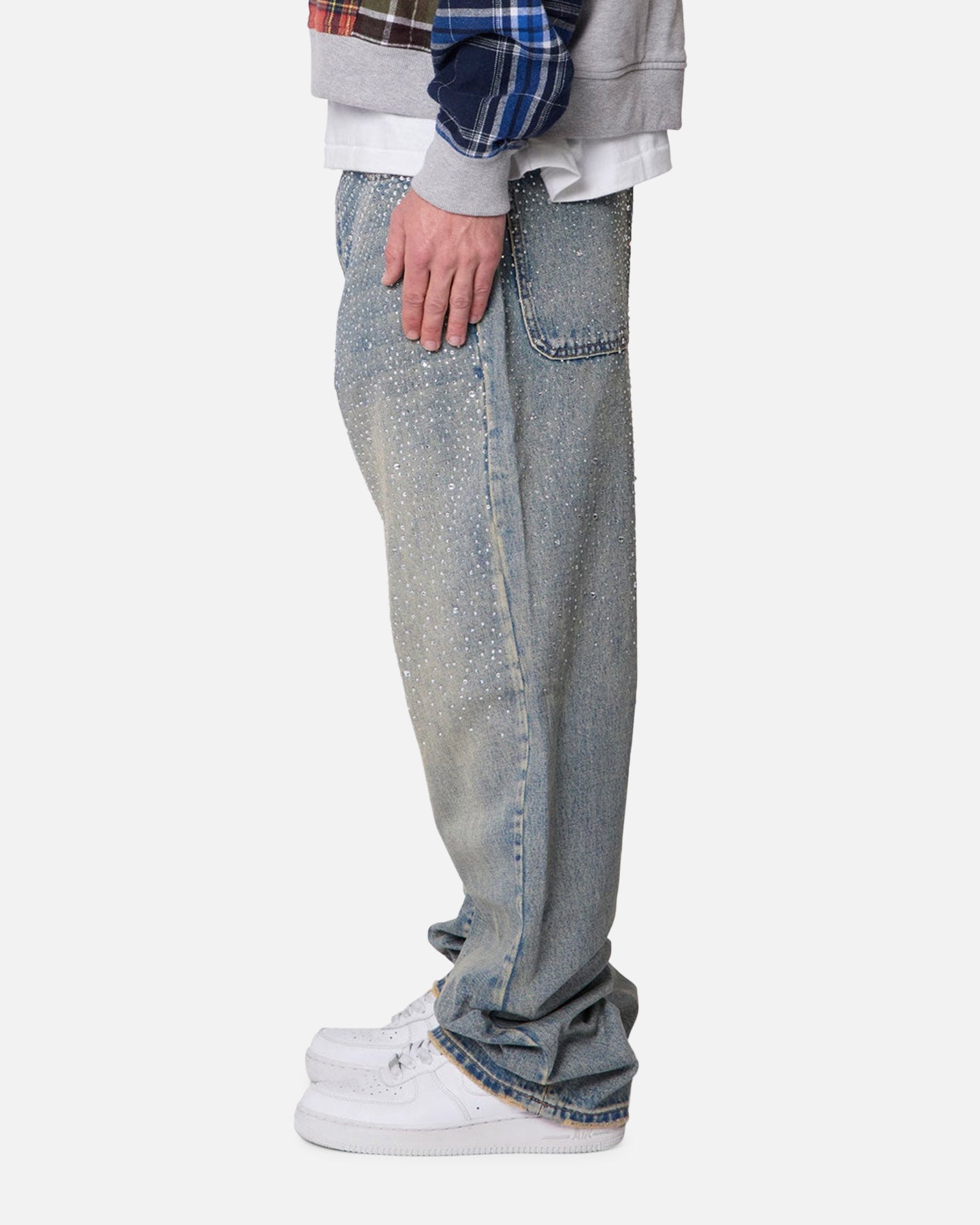 MNML Ultra Baggy Gem Denim Jeans Blue