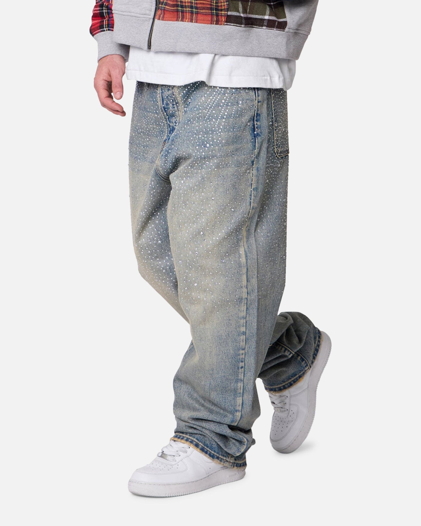MNML Ultra Baggy Gem Denim Jeans Blue