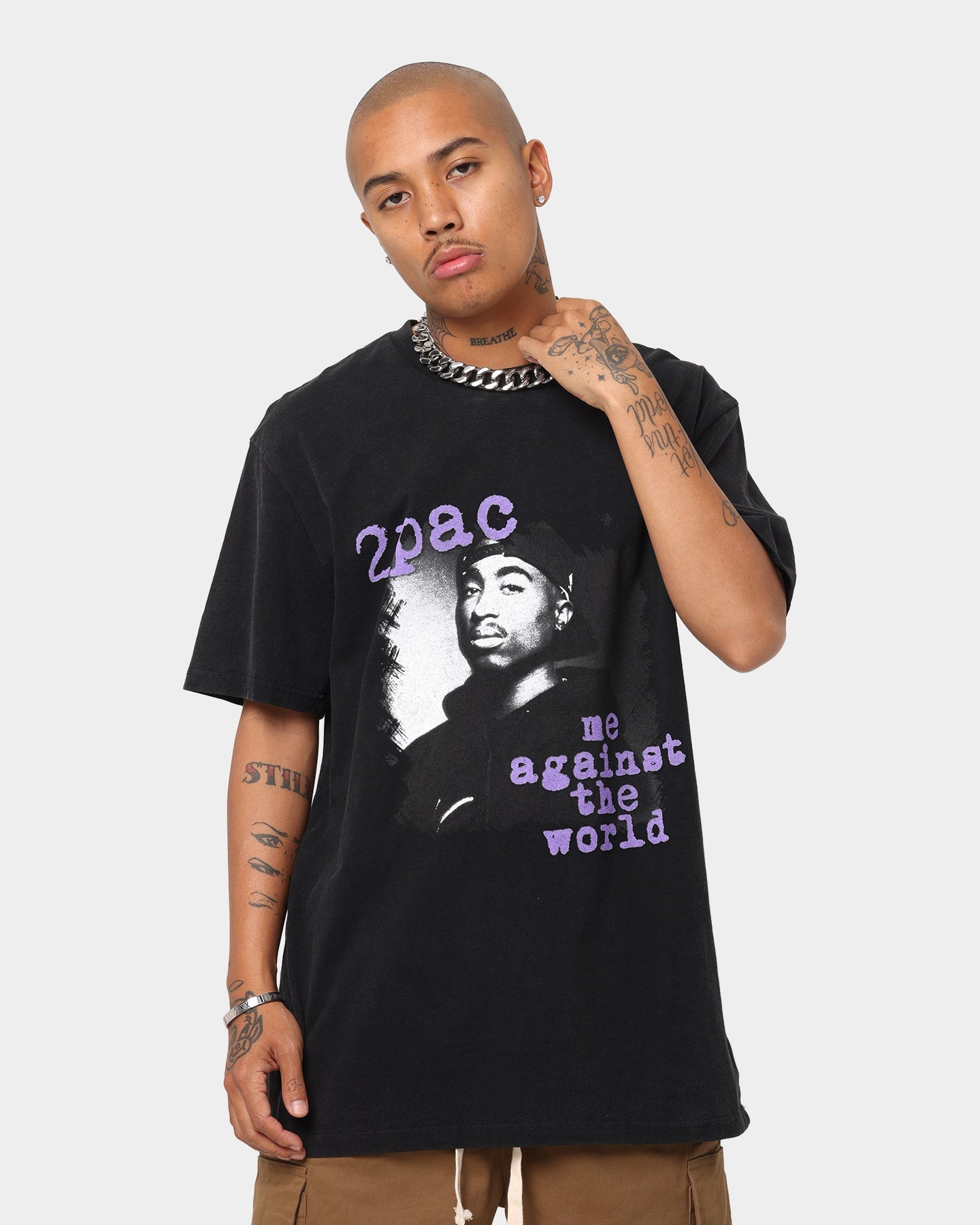 TUPAC Against The World Vintage T-Shirt Black