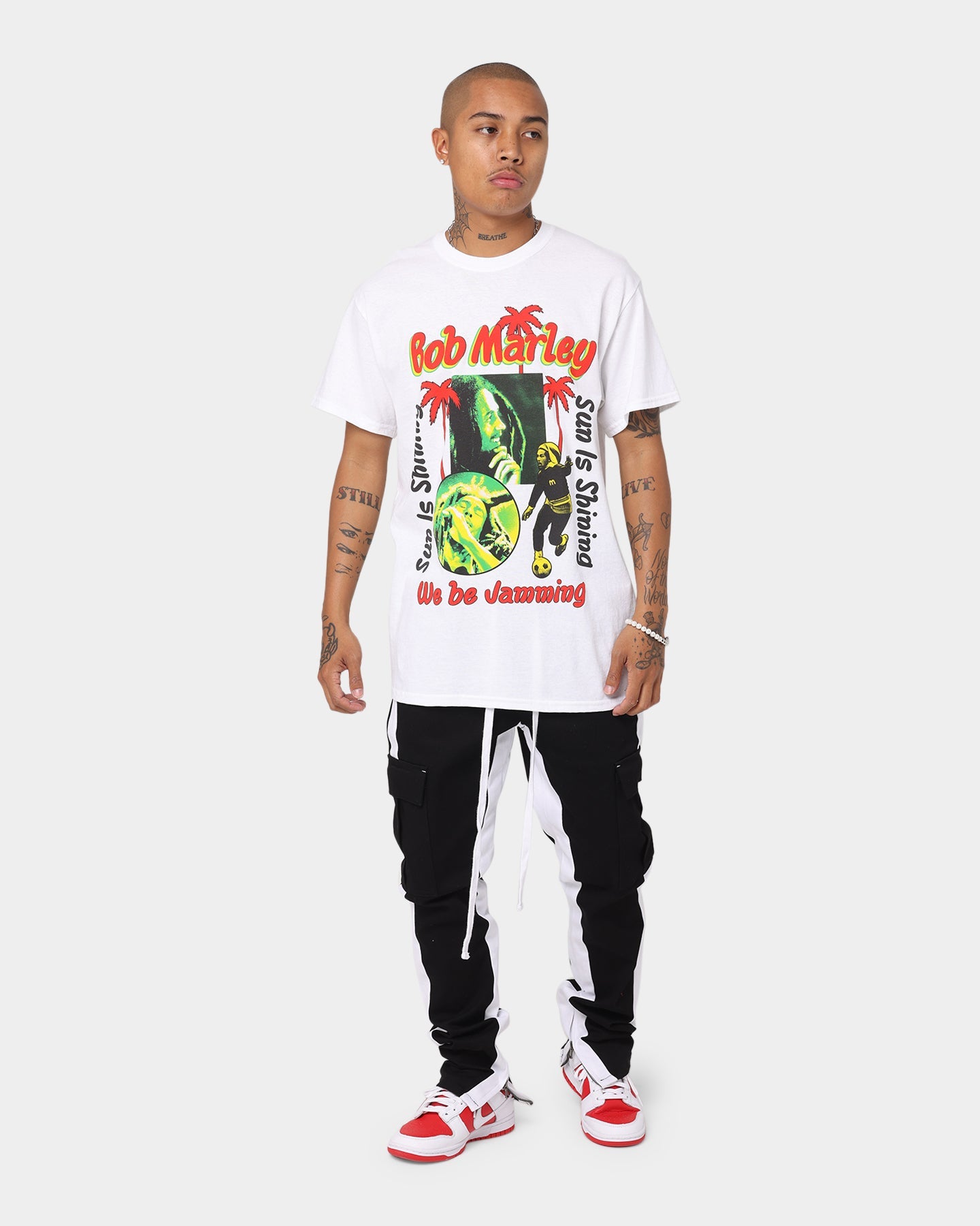 Bob Marley Jammin Soccer T-Shirt White