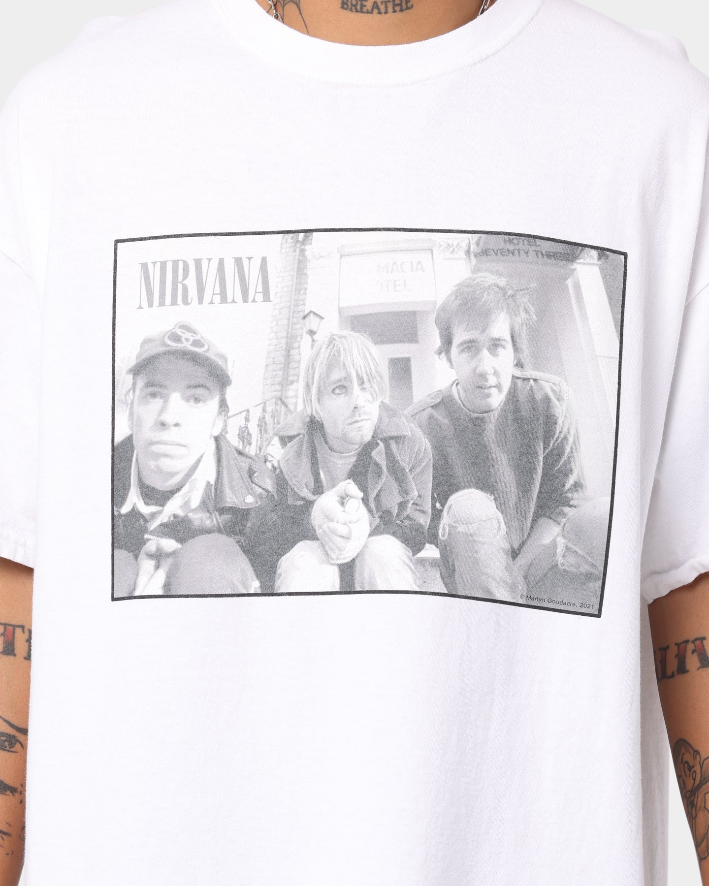 Nirvana Band Photo Vintage T-Shirt White