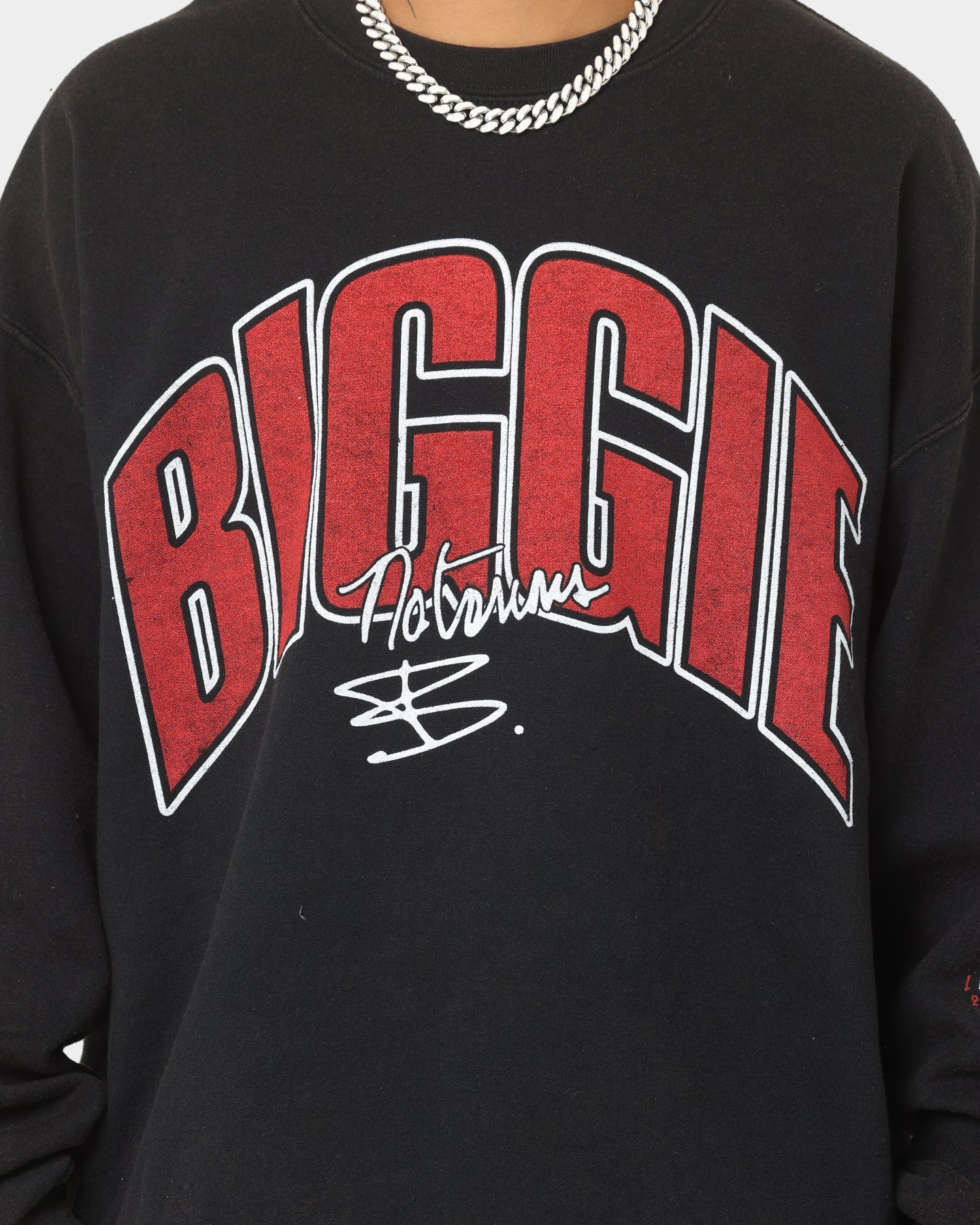 Notorious B.I.G Biggie Tracklist Crewneck Black