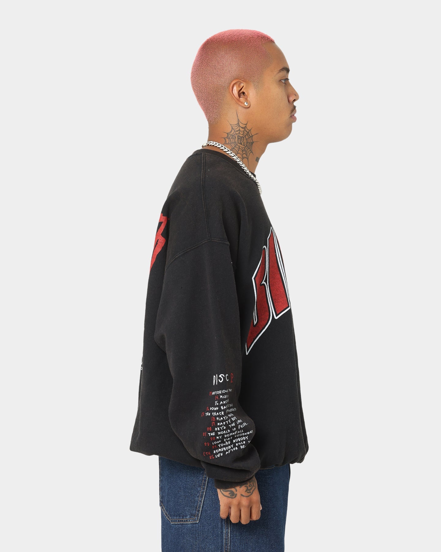 Notorious B.I.G Biggie Tracklist Crewneck Black