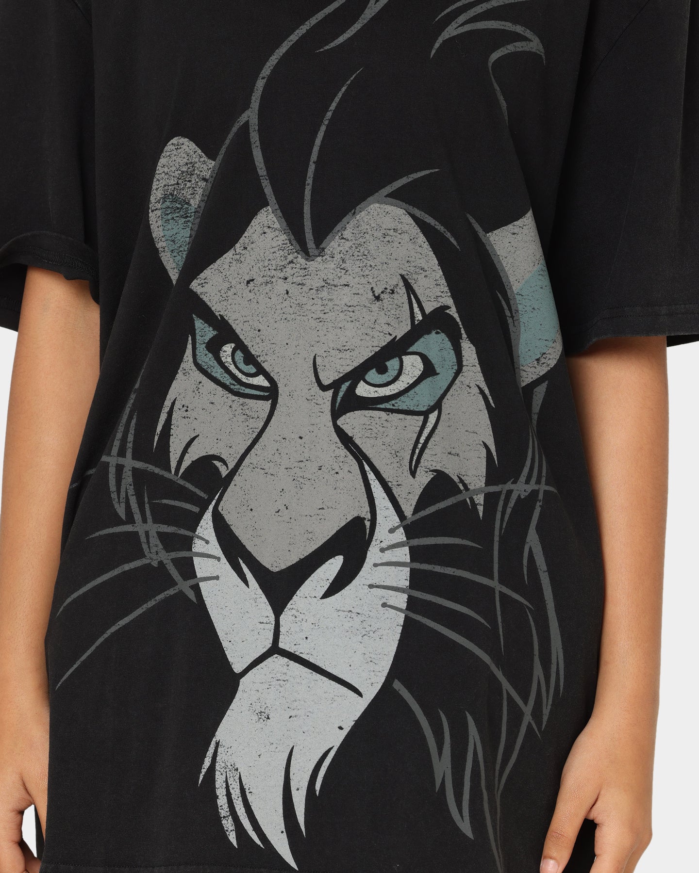 Disney Scar Vintage T-Shirt Washed Black