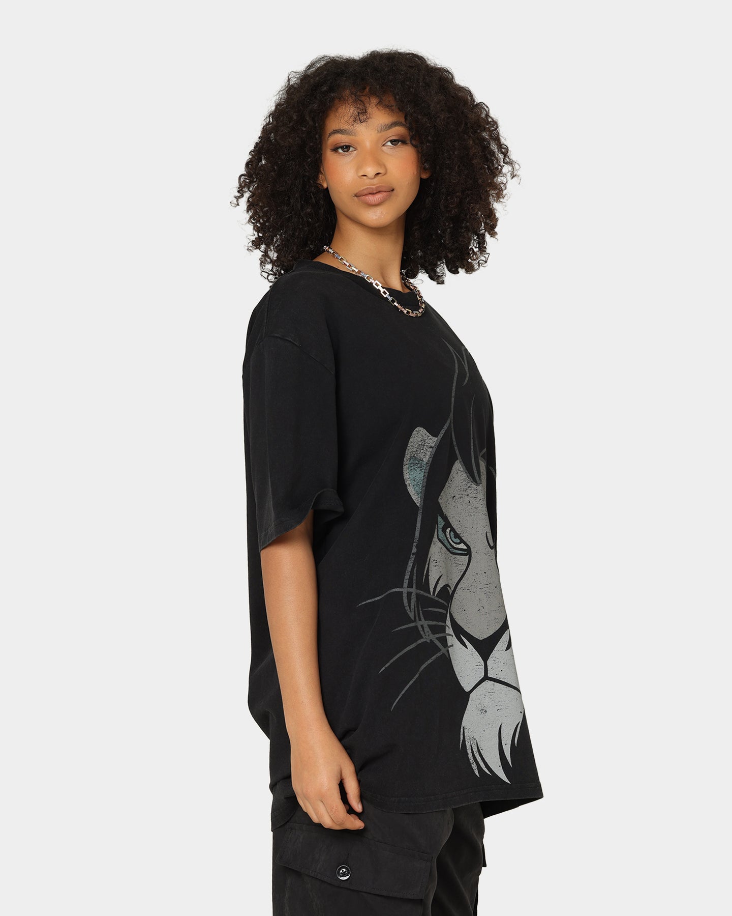 Disney Scar Vintage T-Shirt Washed Black