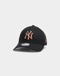 New Era Women's New York Yankees 9FORTY MLB Strapback Black/Rose Gold