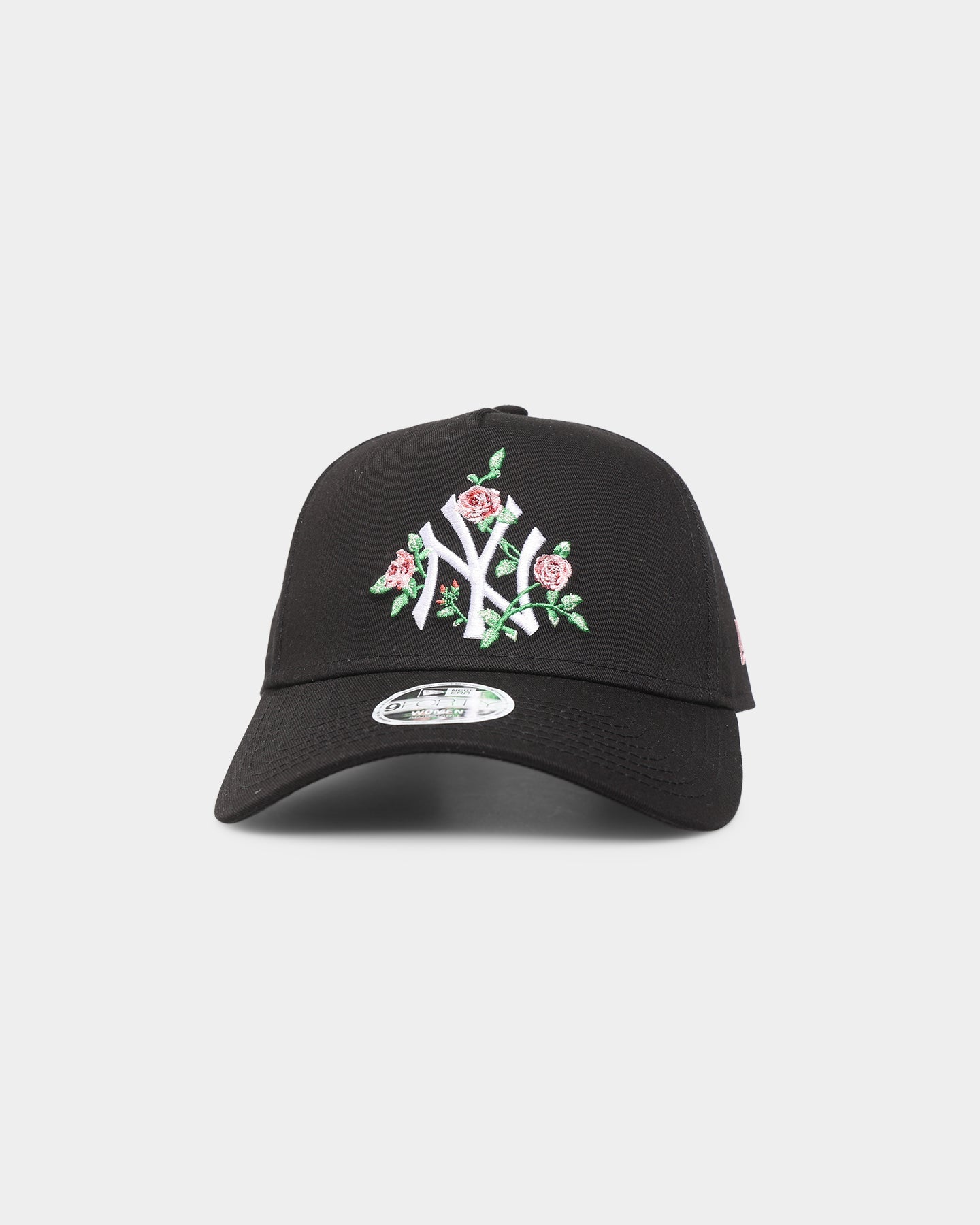 New Era Women's New York Yankees 'Black Rose Emblem' 9FORTY A-Frame Snapback Black