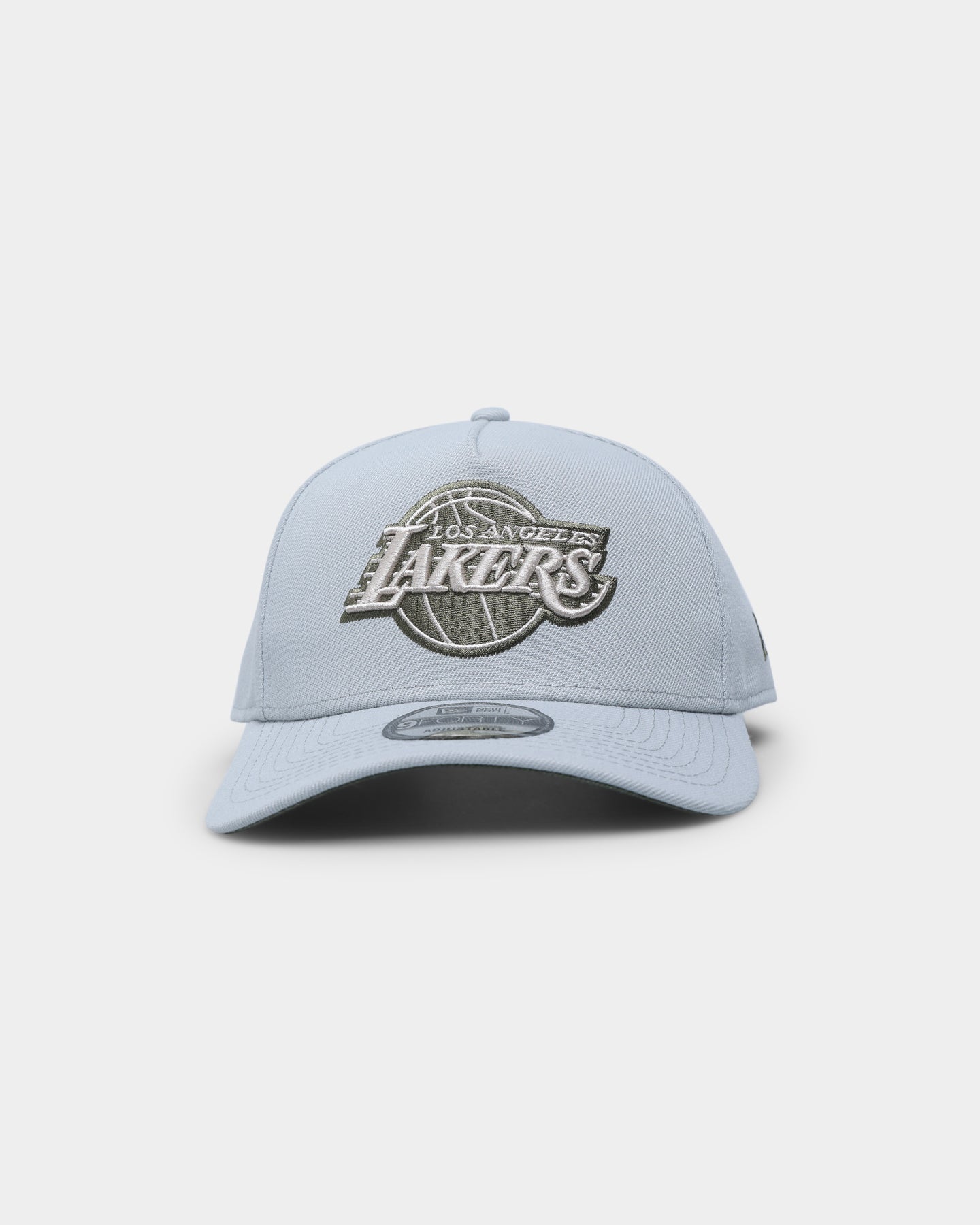 New Era Los Angeles Lakers 9FORTY A-Frame Snapback Silver/New Olive
