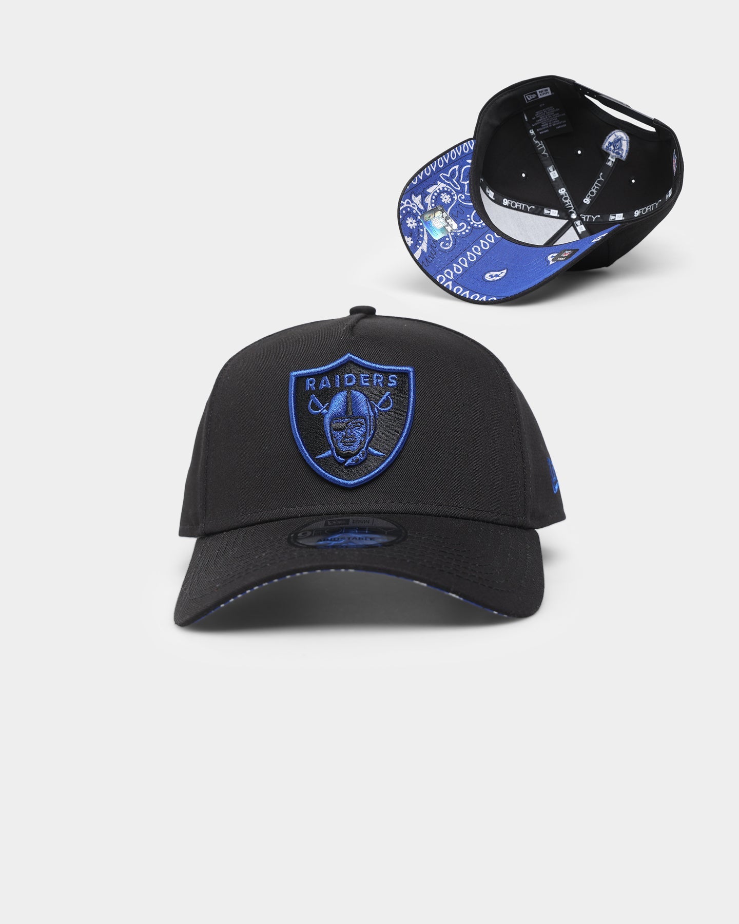 New Era Las Vegas Raiders 'Paisley Royale' 9FORTY A-Frame Snapback Black/Blue