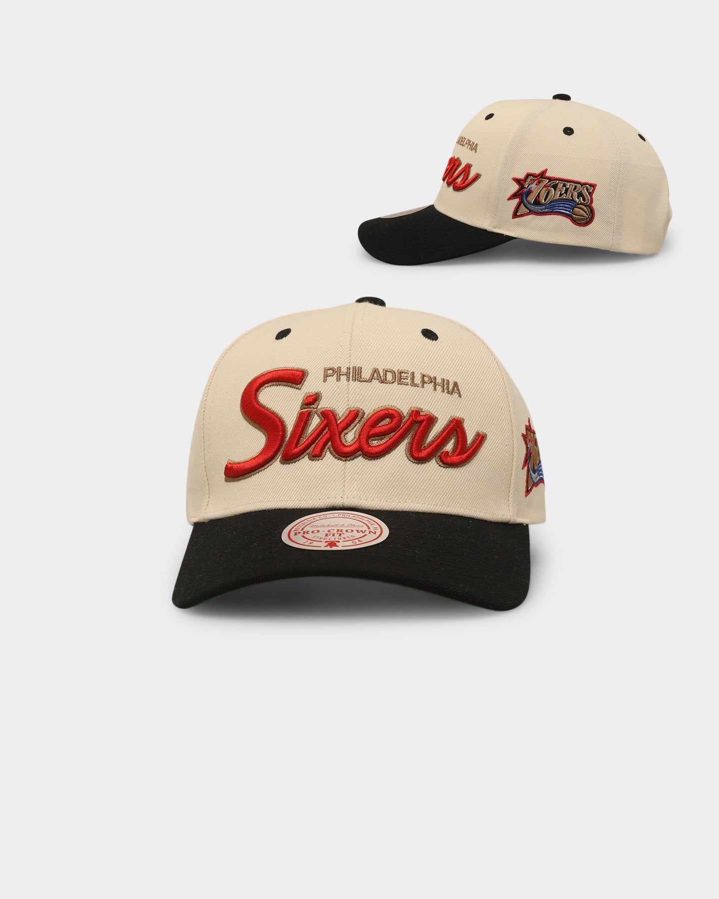 Mitchell & Ness Philadelphia 76ers 'Wool Blend' Snapback Vintage White